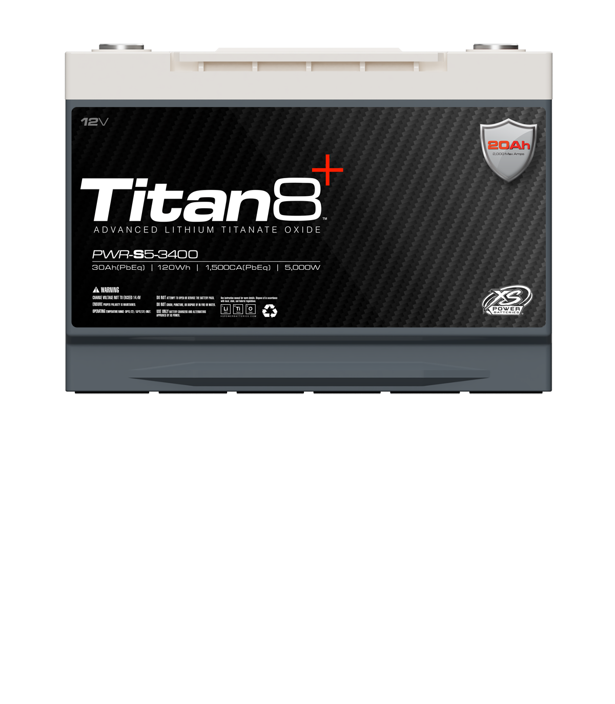 XS Power PWR-S5-3400 12V Titan8 Lithium Titanate (LTO) Battery