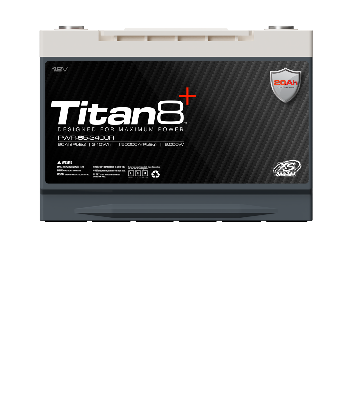 XS Power PWR-S5-3400R 12V Titan8 Lithium Titanate (LTO) Battery