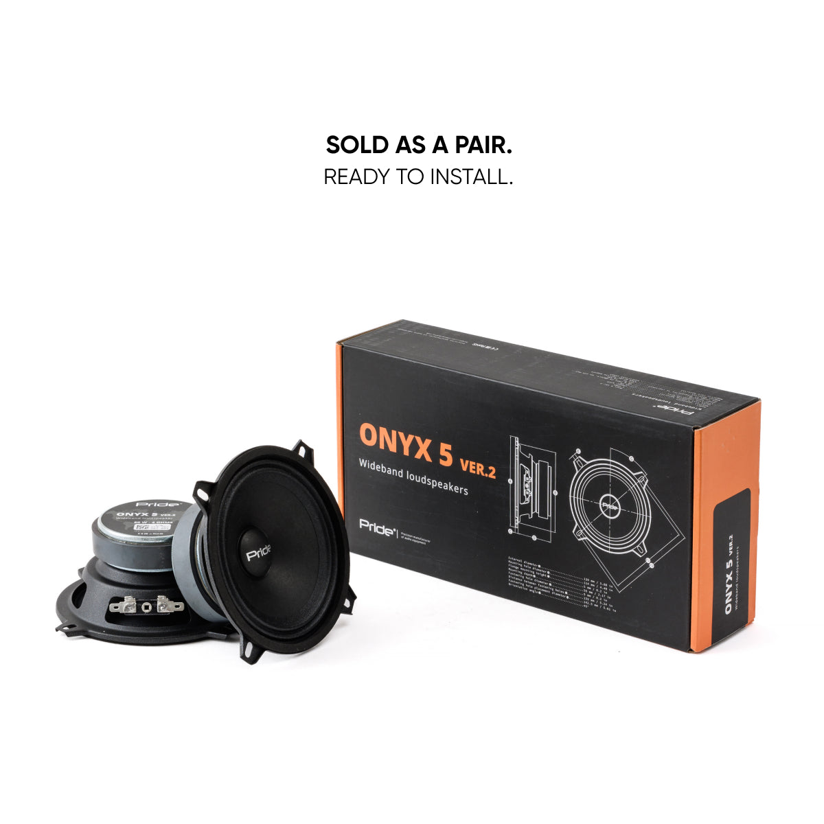 Pride Audio Onyx 5 v2 Pro Audio Midrange Speakers 80W RMS (Pair) — view 7
