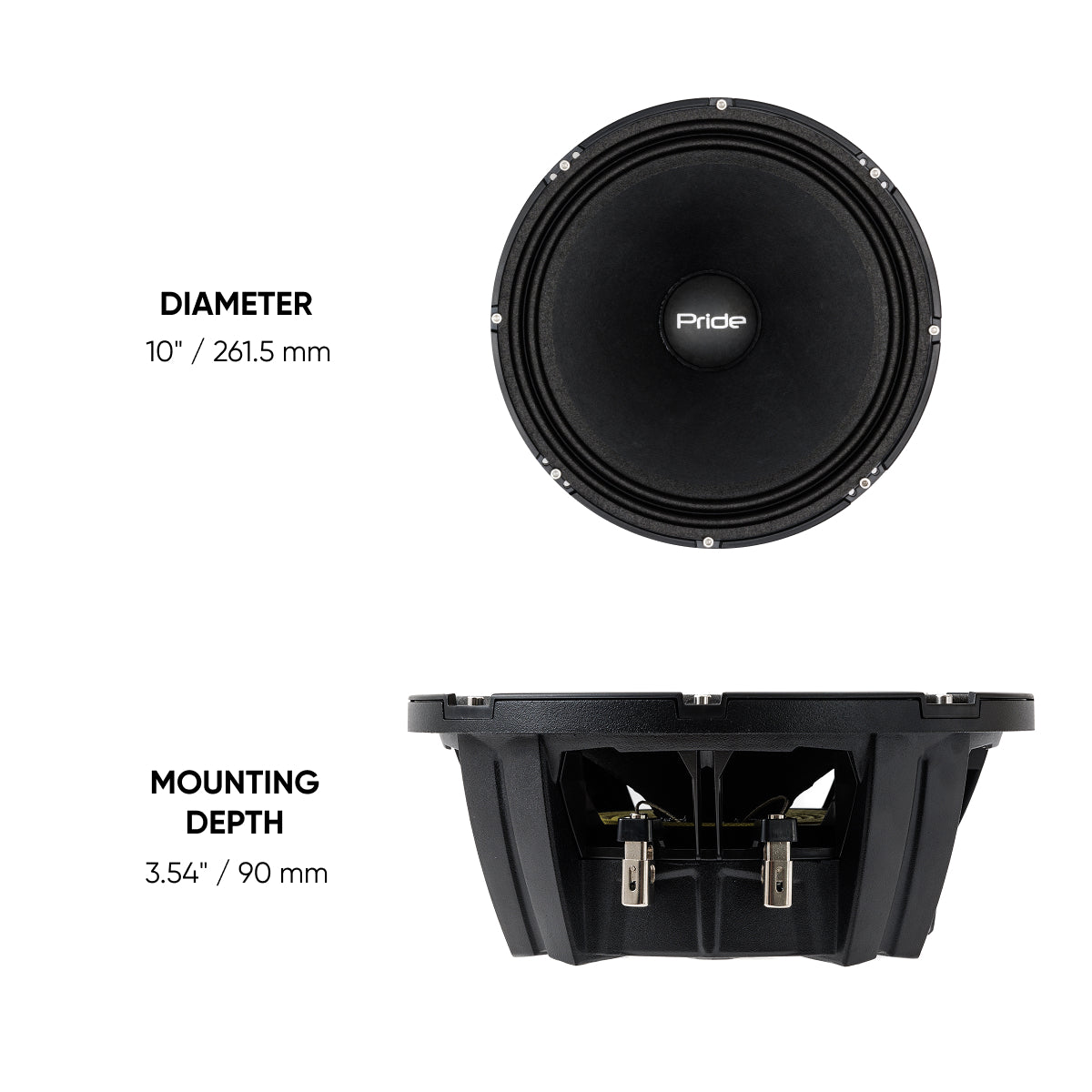 Pride Audio Solo 400 NEO 10 Pro Audio Midbass Speakers 400W RMS (Pair) — view 5