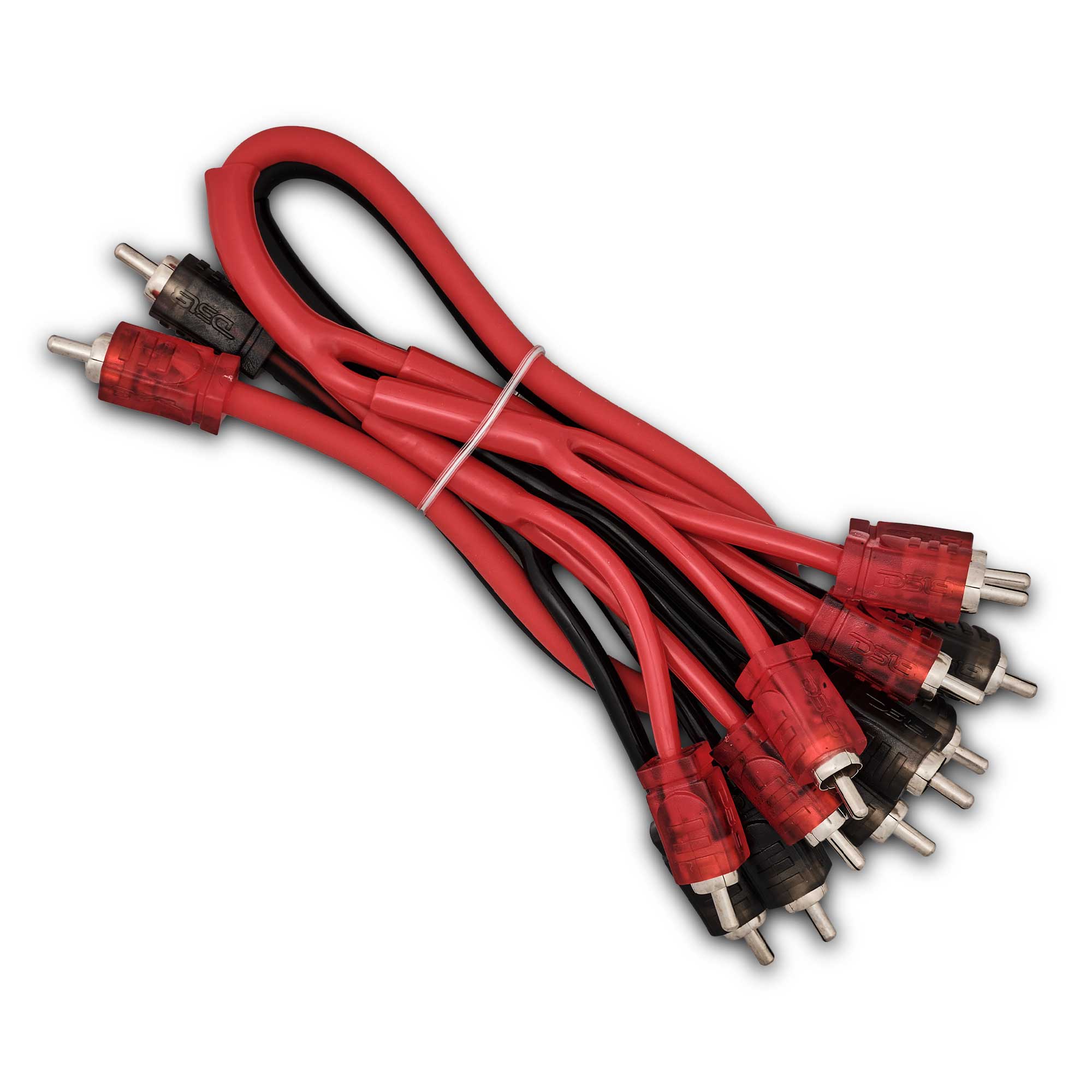 DS18 Level 2 RCA 100% Copper OFC Y Connector 2 MALE to 12 MALE 1.5 Feet - RED