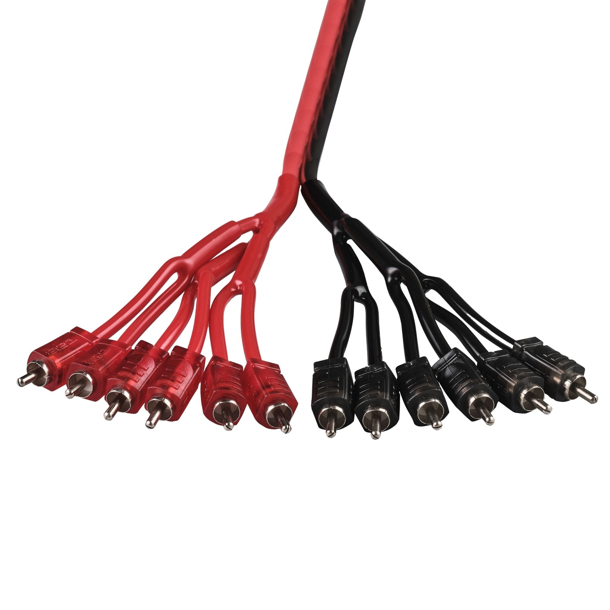 DS18 Level 2 RCA 100% Copper OFC Y Connector 2 MALE to 12 MALE 1.5 Feet - RED
