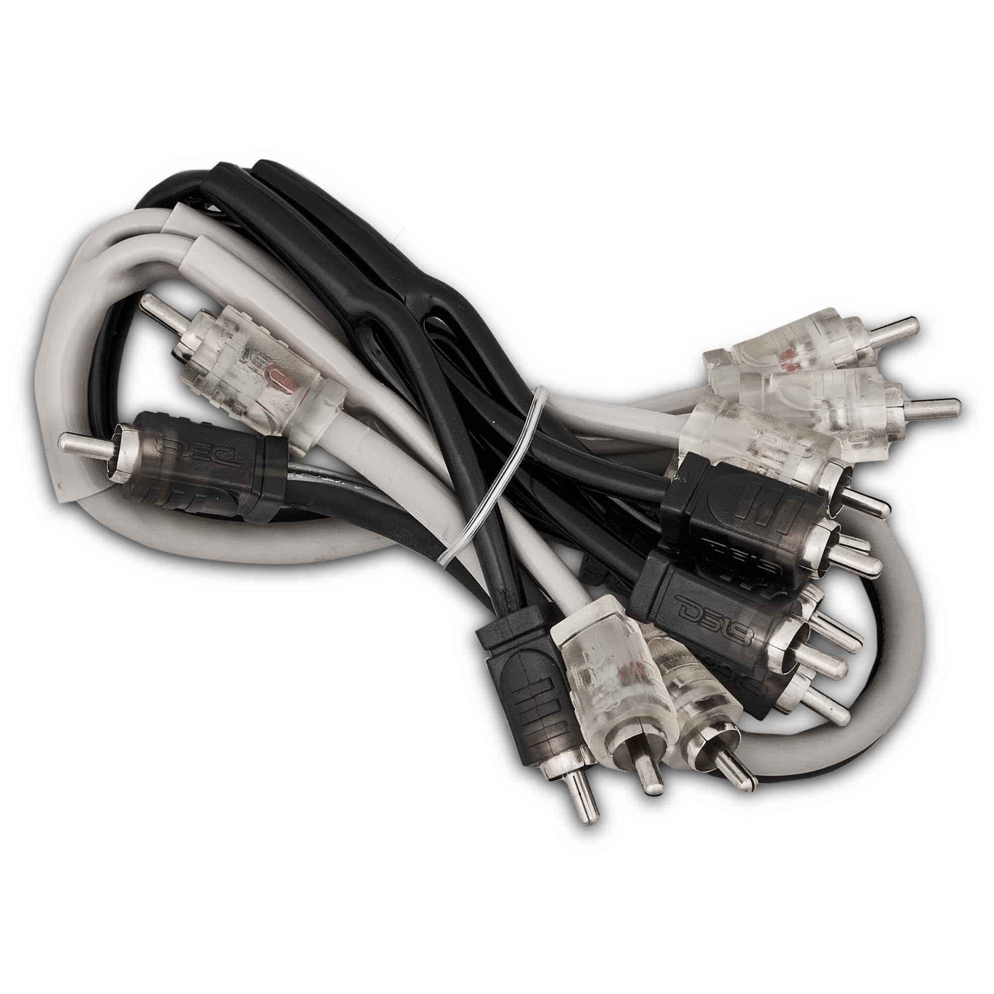 DS18 Level 2 RCA 100% Copper OFC Y Connector 2 MALE to 12 MALE 1.5 Feet - SILVER