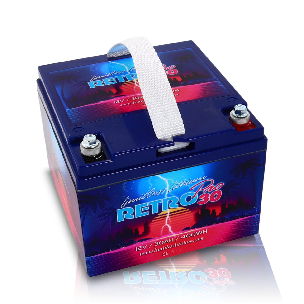 Limitless Lithium Retro Pro 30 12V LiFePO4 Car Audio Battery 30Ah Group 30L