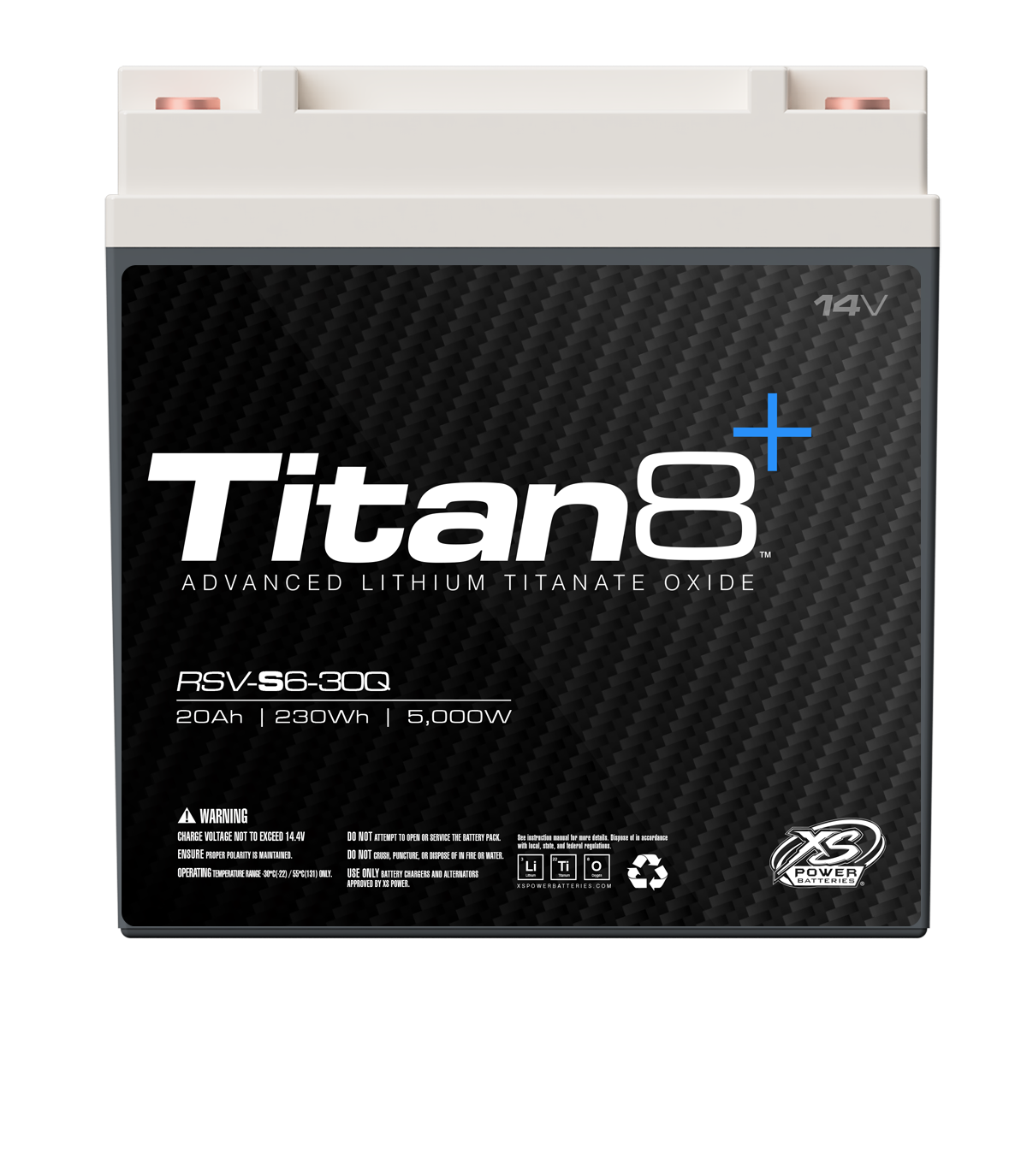 XS Power RSV-S6-30Q 14V Titan8 Lithium Titanate (LTO) Battery