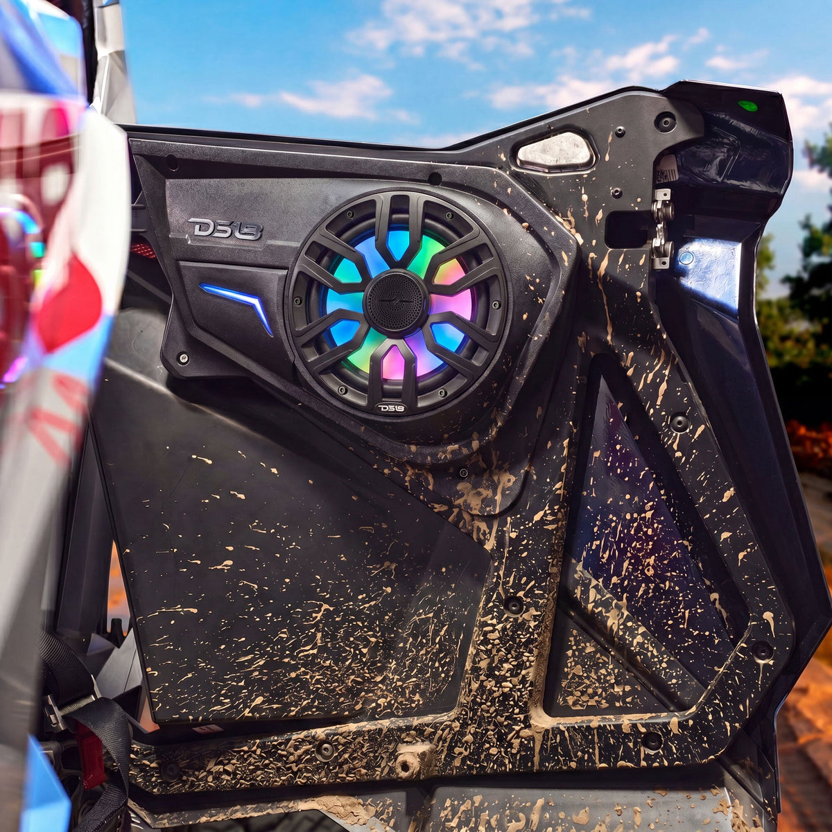 DS18 RZR-PROBD8LD Polaris RZR Rear Door Panels Loaded with NXL-IQ/BK 8" Coaxial Speakers — view 3 of 5