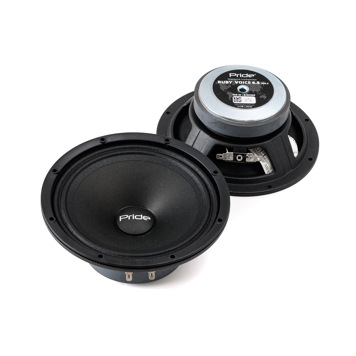 Pride Audio Ruby Voice 6.5 v2 Pro Audio Midrange Speakers 150W RMS (Pair)