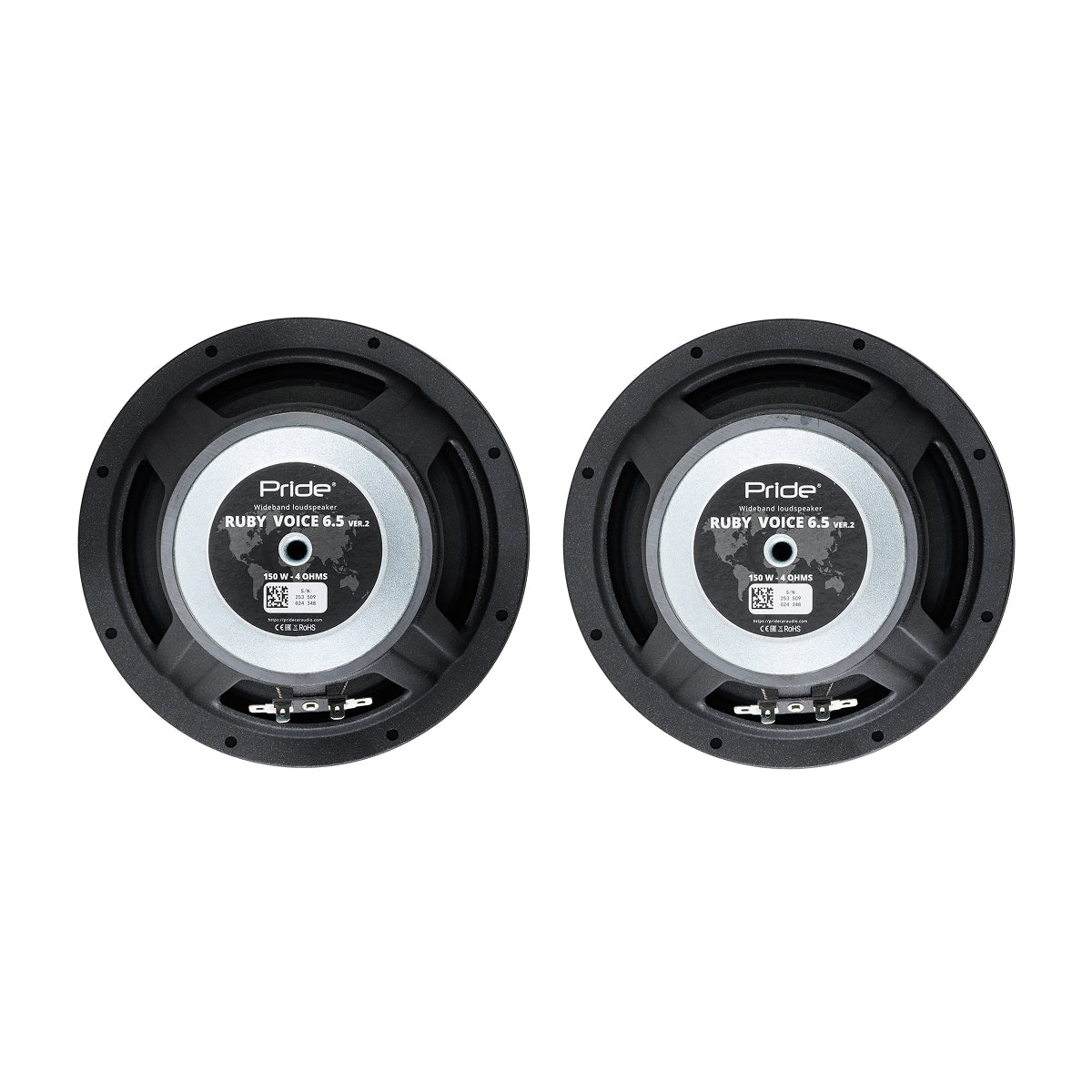 Pride Audio Ruby Voice 6.5 v2 Pro Audio Midrange Speakers 150W RMS (Pair) — view 10