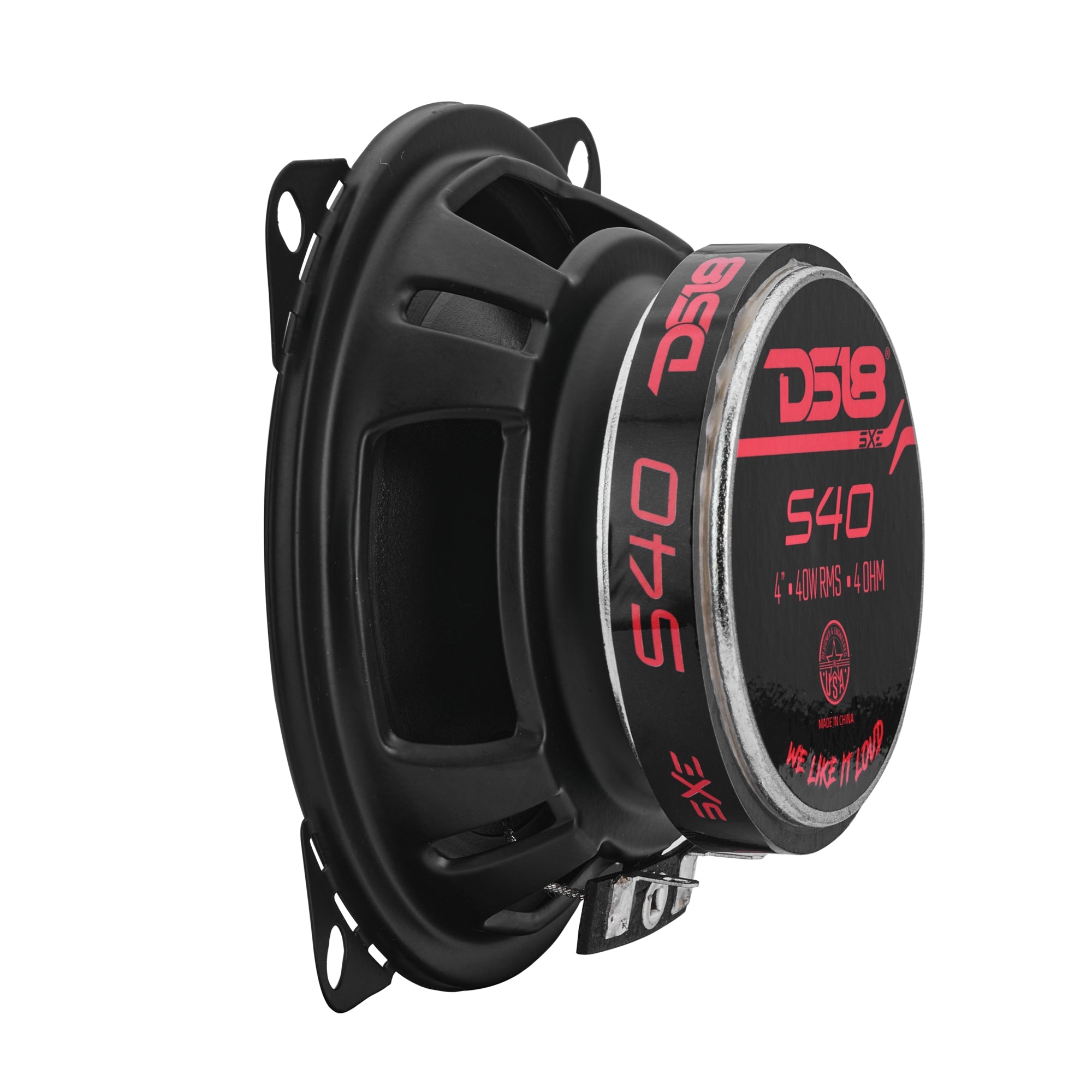 DS18 SELECT 4” 2-Way Coaxial Speaker with Grille | 40W RMS 4-Ohm
