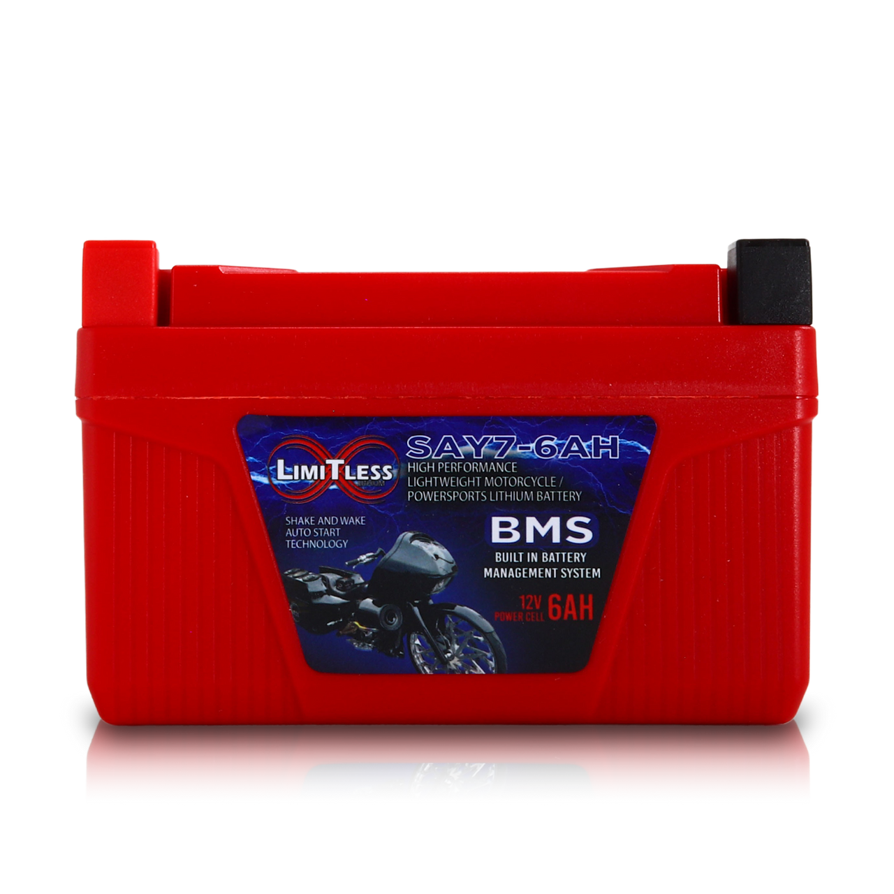Limitless Lithium Shake Awake 6Ah 12V LiFePO4 Smart Motorcycle Battery (Case Y7) (2)