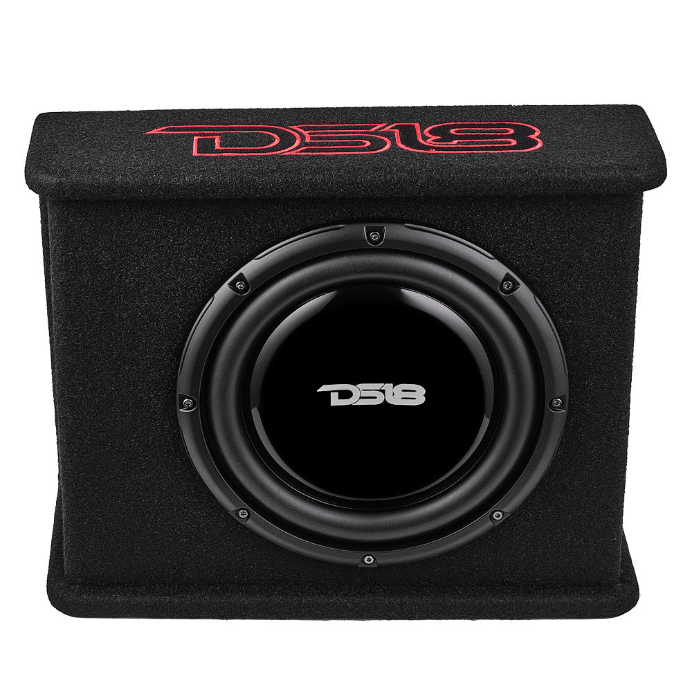 DS18 10" Loaded Amplified Shallow Subwoofer Enclosure 350 Watts Rms