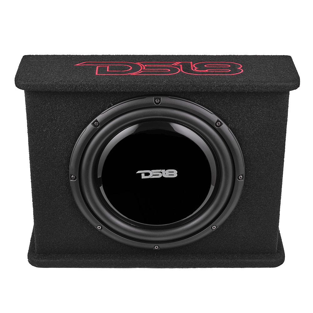 DS18 12" Loaded Amplified Shallow Subwoofer Enclosure 350 Watts Rms