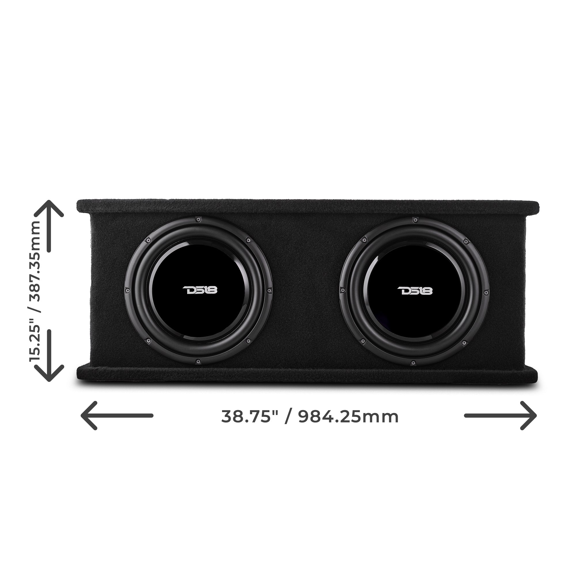 DS18 12" Loaded Shallow Subwoofer Enclosure 700 Watts Rms @ 1 ohm
