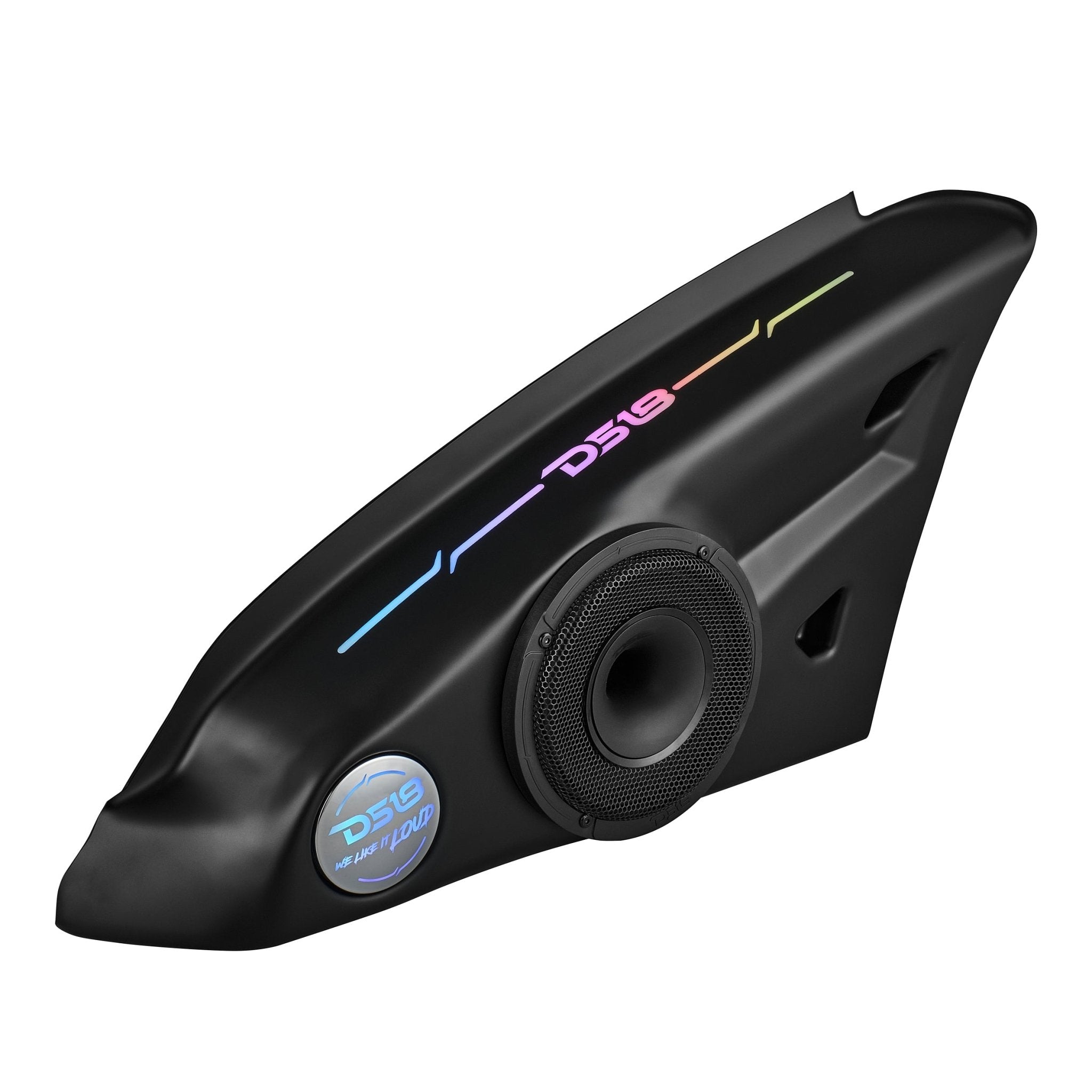 DS18 SLG-AR6LDV2 Polaris Slingshot Inside Armrest Speaker Panels Loaded 2 x PRO-HY6.4MSL and Digital LED Light — view 3 of 5