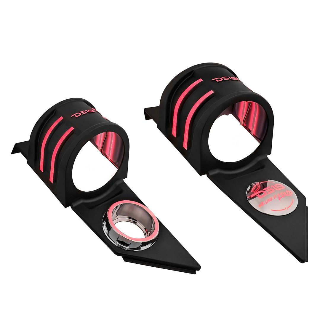 DS18 Polaris Slingshot Headrest Empty Enclosure With Digital LED Lights fits 4 x 6.5" Speakers | 2015 - Current
