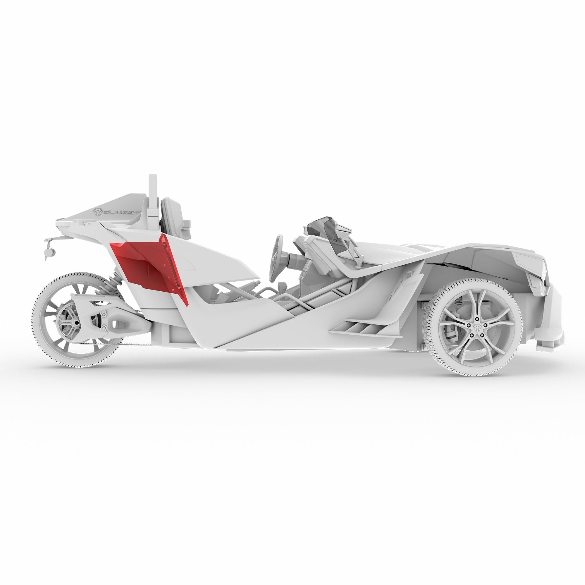 DS18 Polaris Slingshot Rear 10" Subwoofer Empty Enclosure - Fits Either Passenger or Driver Side | 2015 - Current