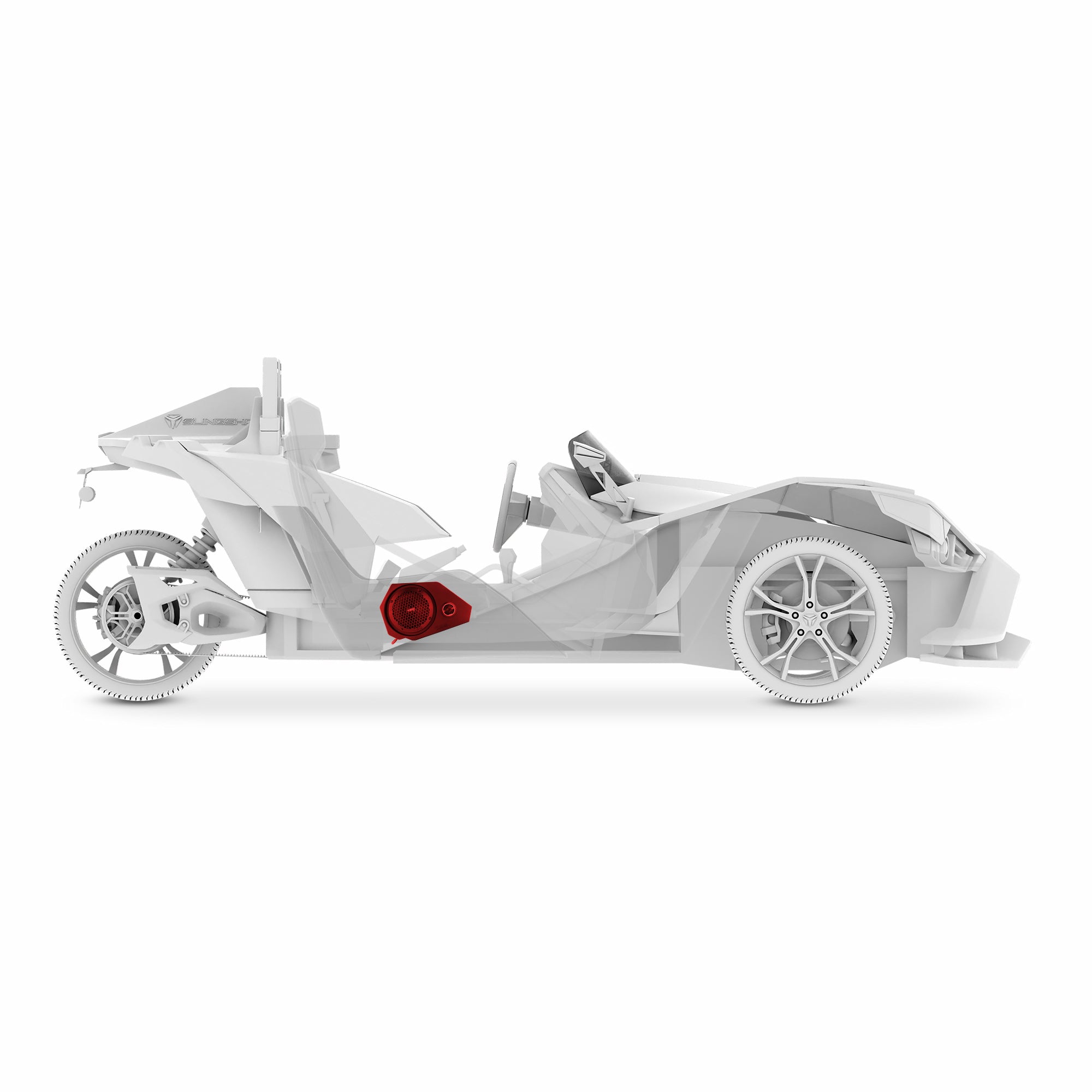 DS18 Polaris Slingshot Side Panel Enclosure Loaded | 2 x PRO-SM6, 2 x ZXI-T1 & 2 x PRO-GRILL6-MS/BK | 2015 - 2019