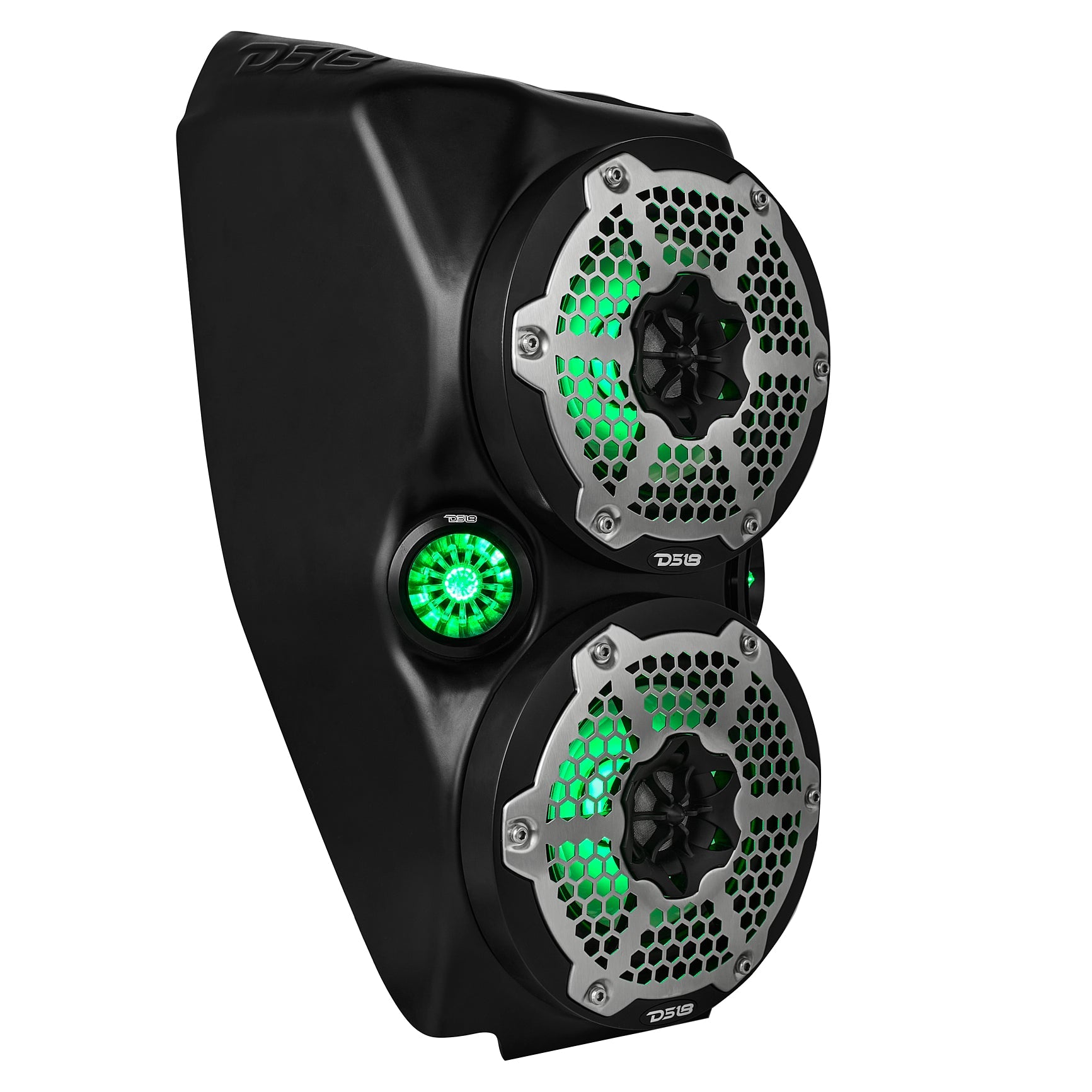 DS18 Polaris Slingshot Waterfall Center Console Empty Enclosure fits 2 x 6.5" Speakers & 2 x 2.28" Bullet Tweeter | 2015 - Current