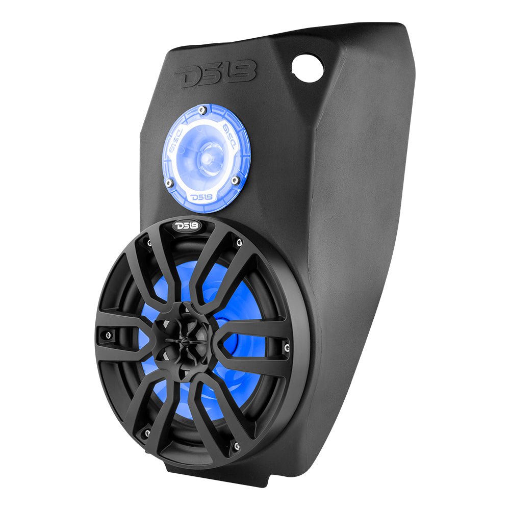 DS18 Polaris Slingshot Water Fall Center Console 1 X 8" Enclosure With NXL-8/BK and PRO-TW1L | 2015 - 2019