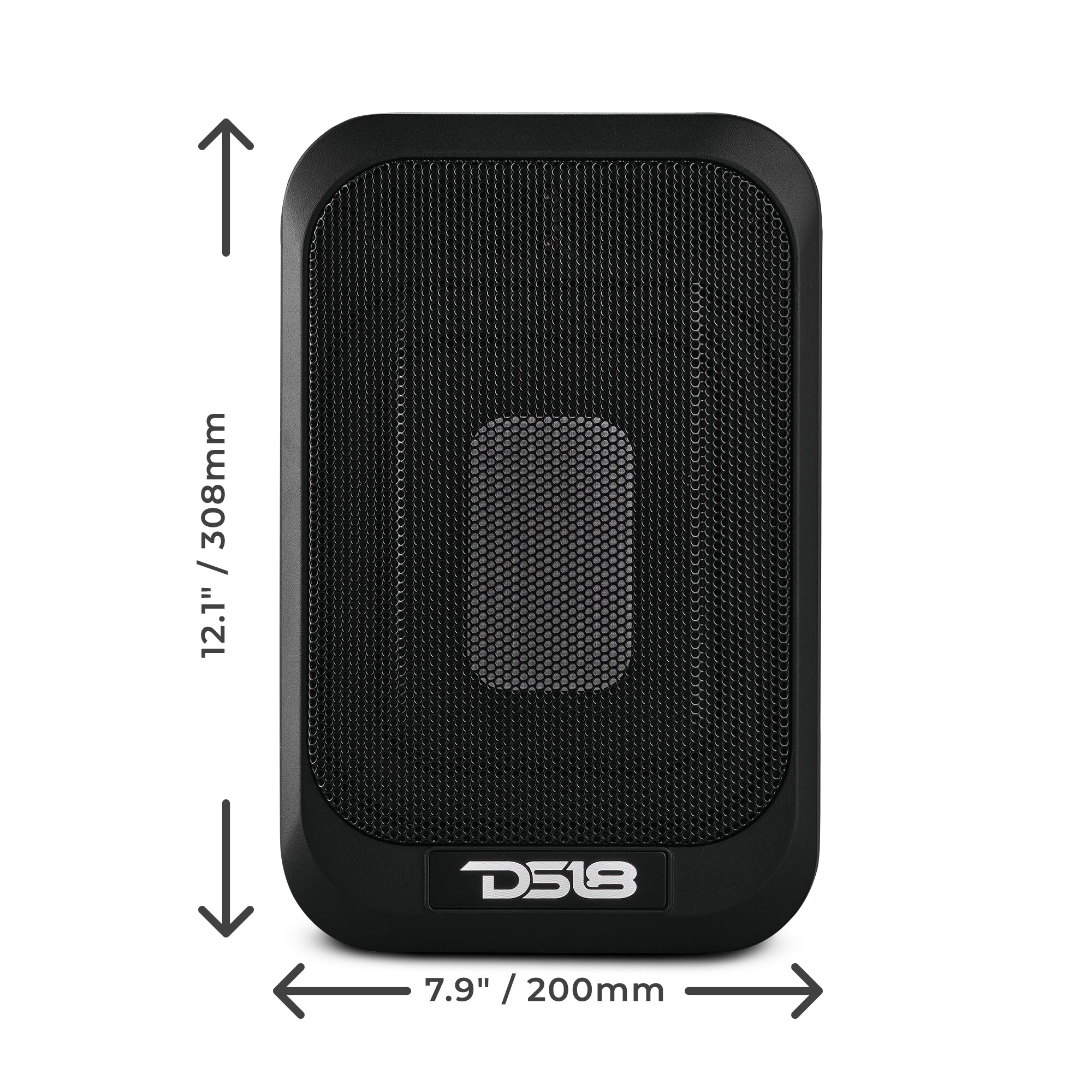 DS18 7x9" Amplified UnderSeat Subwoofer with a 4x6 Radiator 230 Watts Max