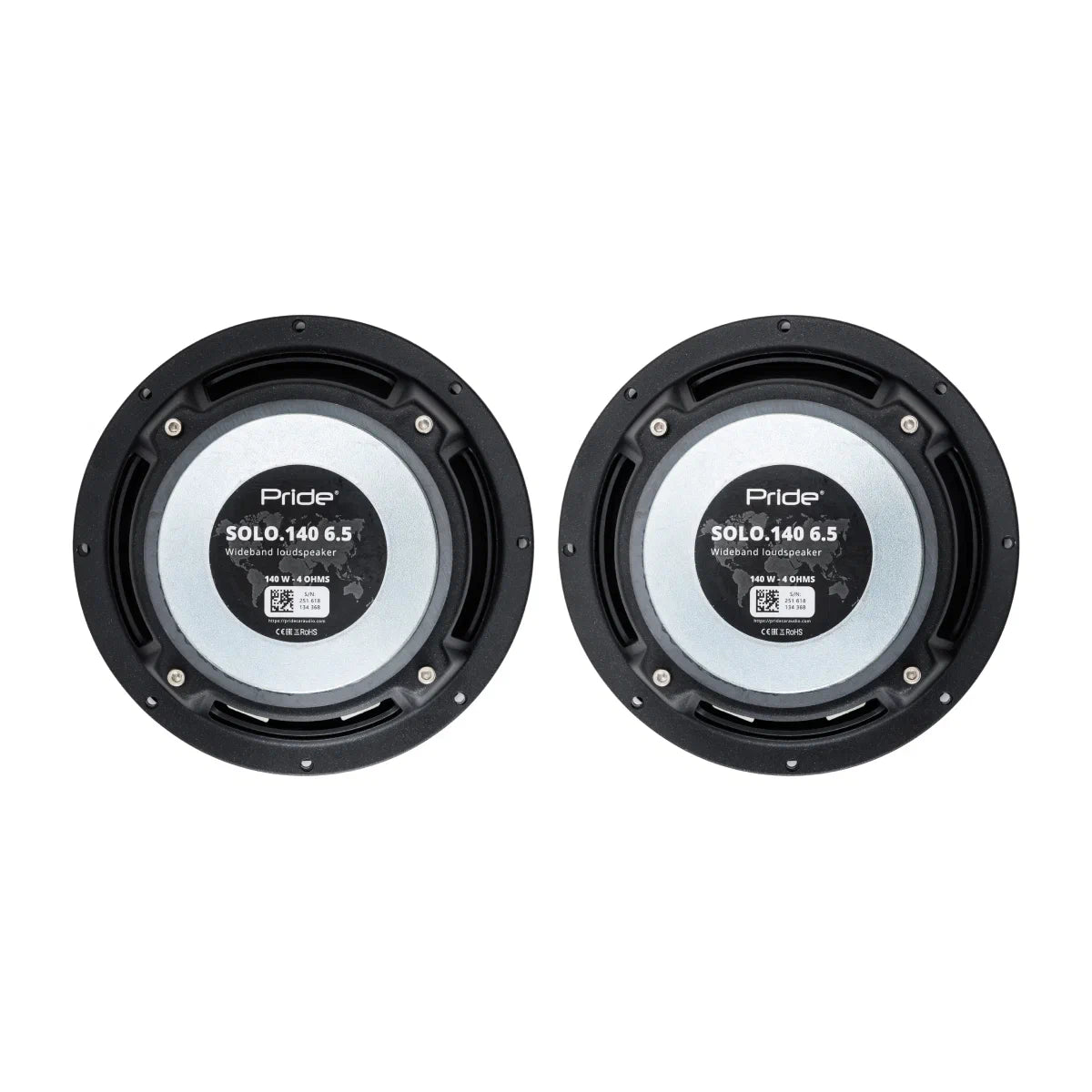 Pride Audio Solo 140 6.5" Pro Audio Midrange Speakers 140W RMS (Pair) — view 12