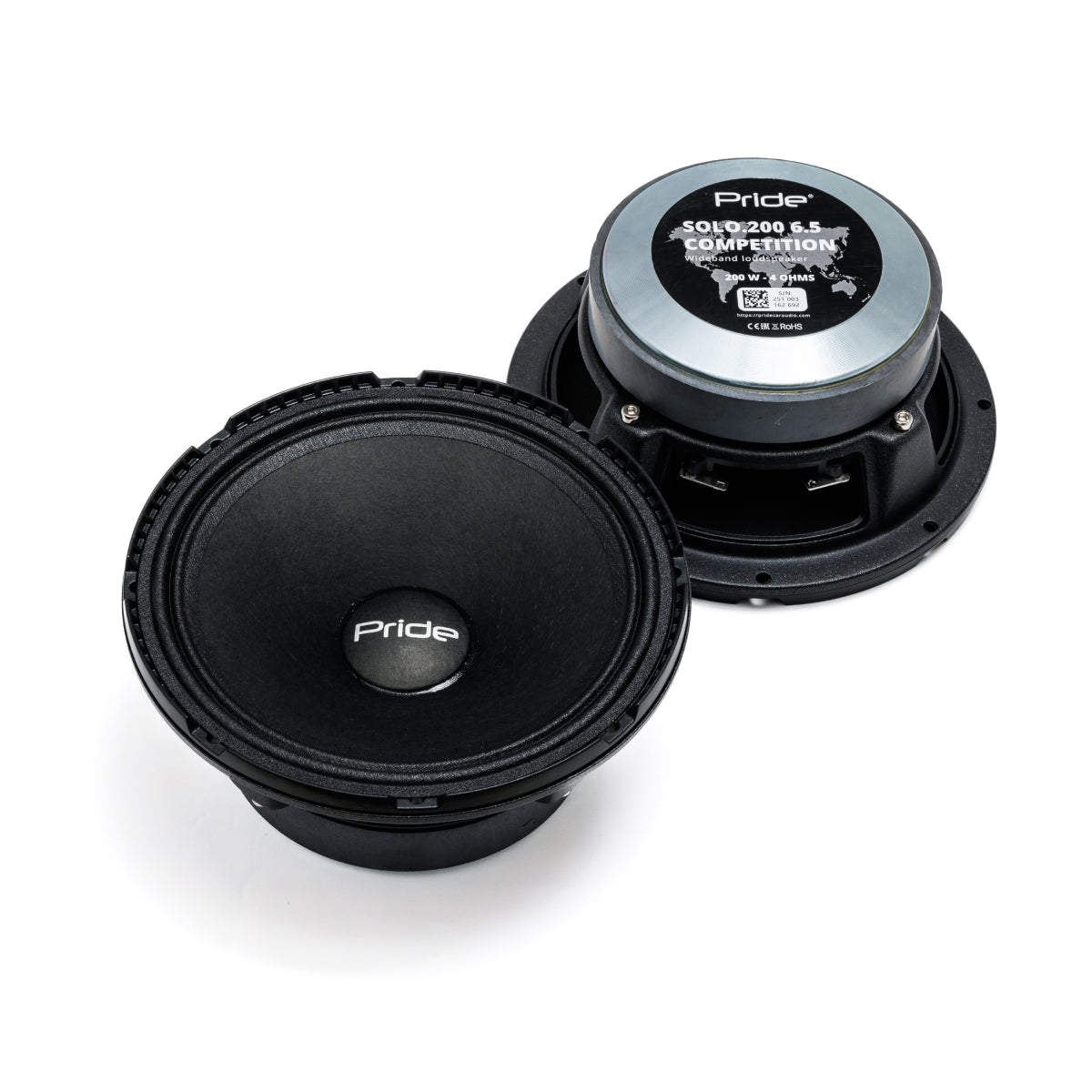 Pride Audio Solo 200 Competition 6.5" Pro Audio Midrange Speakers 200W RMS (Pair)