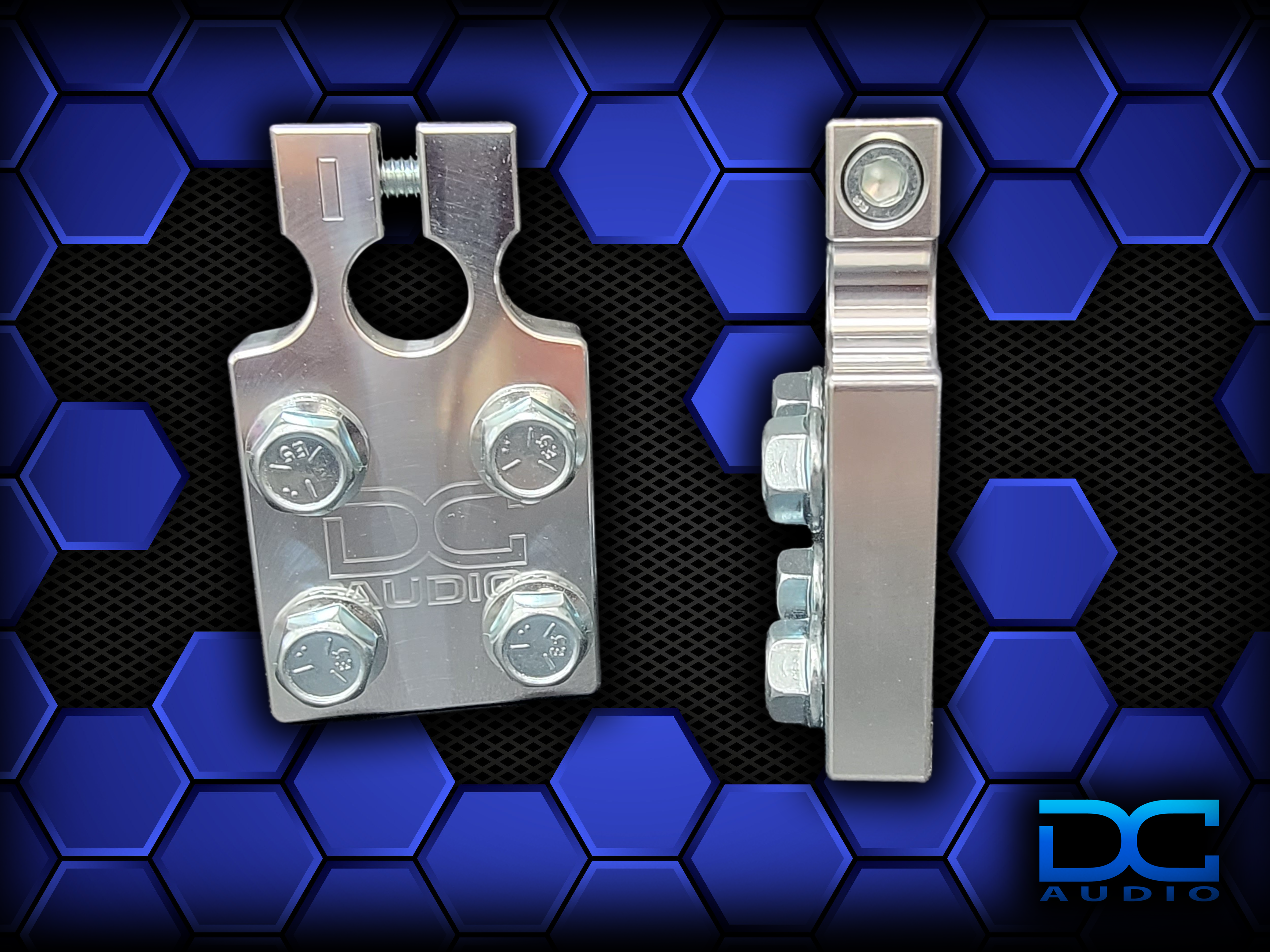 DC Audio 4-Lug SAE Clamp Battery Terminals (Pair)