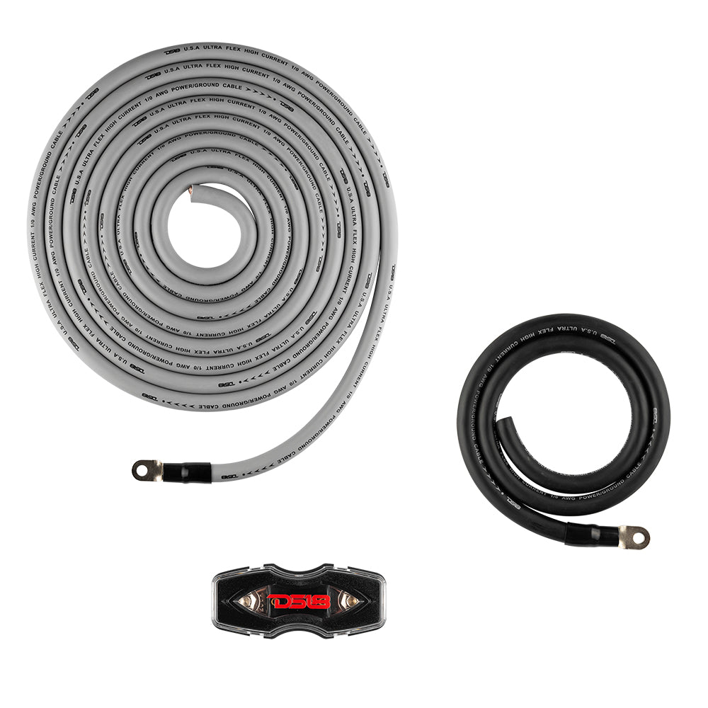 DS18 0-GA CCA Amplifiers Installation Kit - SILVER