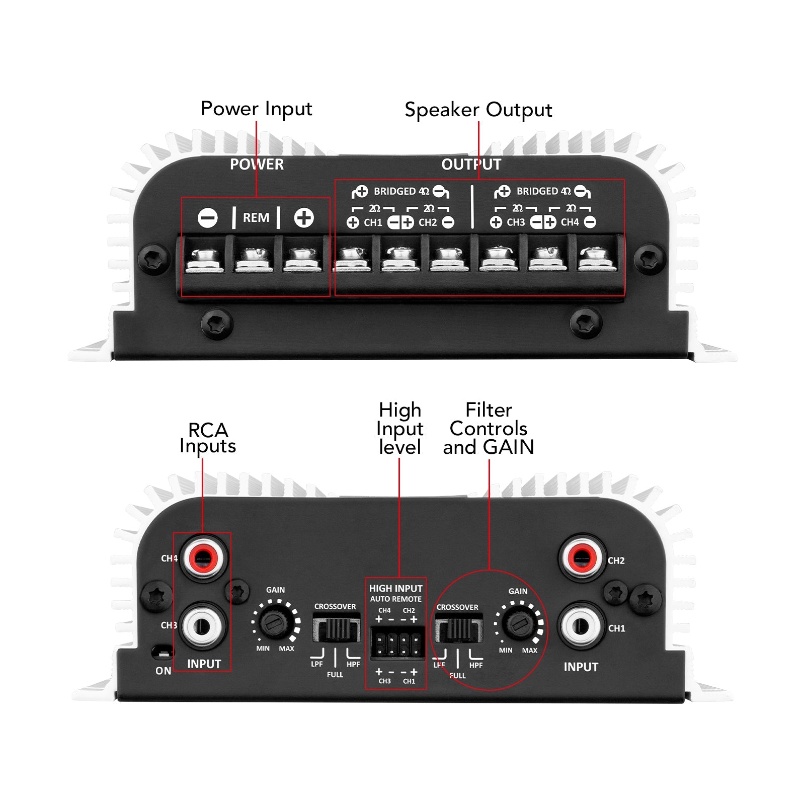 Taramps TS 400X4 HIGH LEVEL INPUT Car Audio Amplifier | NEW SMALL SIZE! - 9