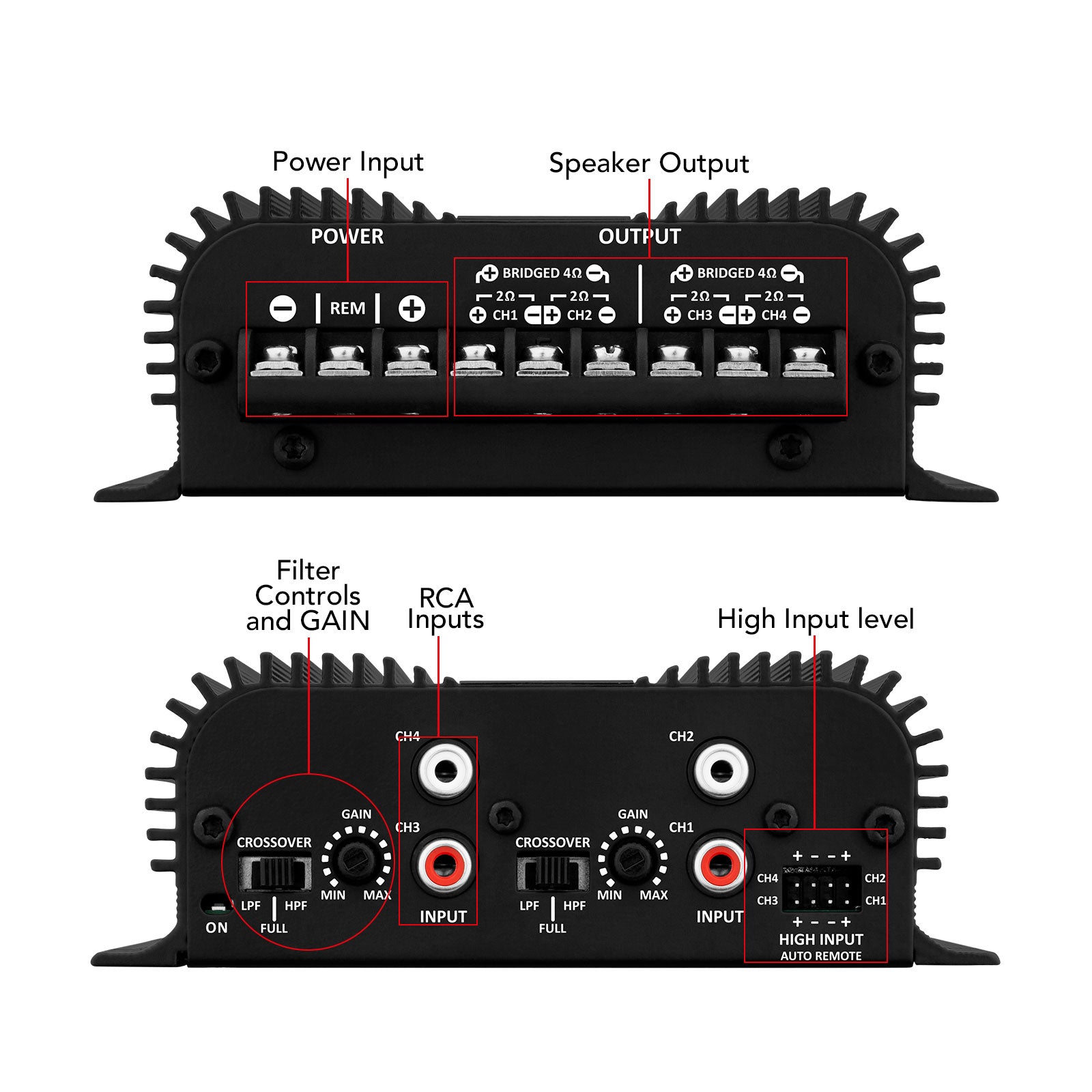 Taramps TS 400X4 HIGH LEVEL INPUT Car Audio Amplifier | NEW SMALL SIZE! - 17