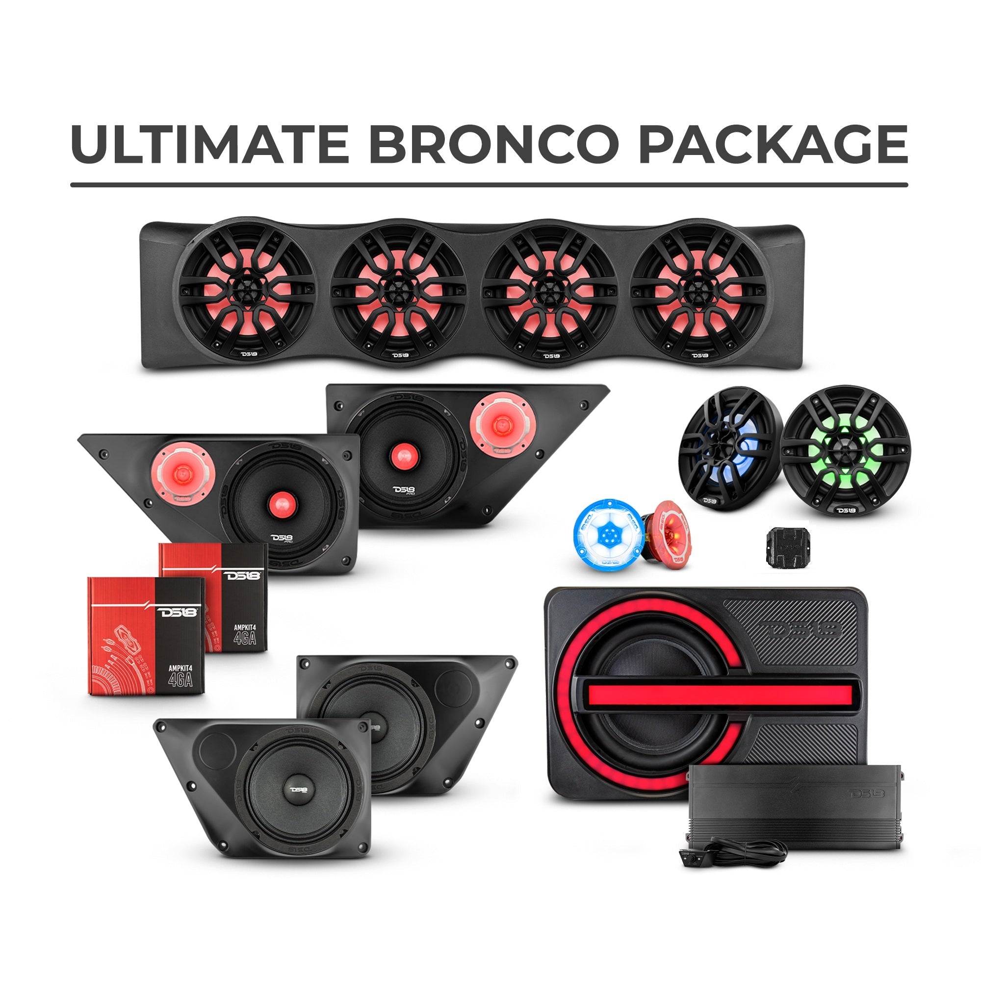 DS18 Ultimate Bronco Audio Package