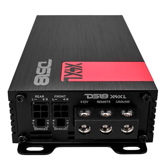 DS18 X 4-Channel Ultra Compact Class D Amplifier 4 x 120 Watts Rms @ 4-ohm
