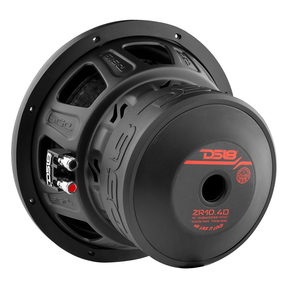DS18 ZR 10" Subwoofer 700 Watts Rms DVC 4-Ohm