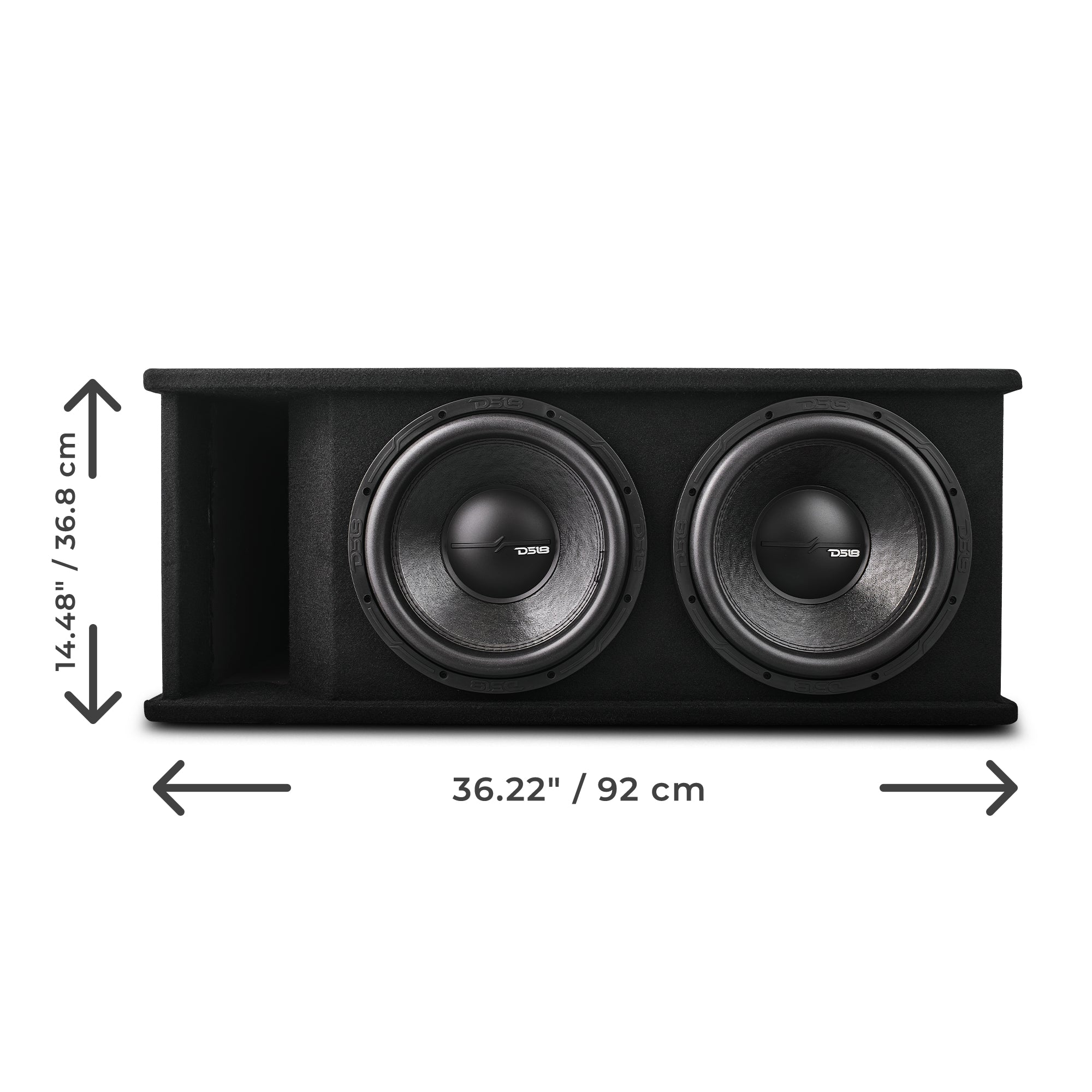 DS18 Dual 12" Loaded Subwoofer Ported Enclosure With ZR12.2 1600 Watts Rms