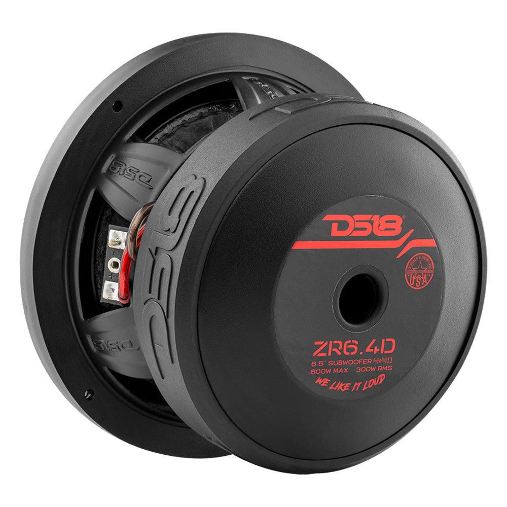 DS18 ZR 6.5" Subwoofer 300 Watts Rms DVC 4-Ohm