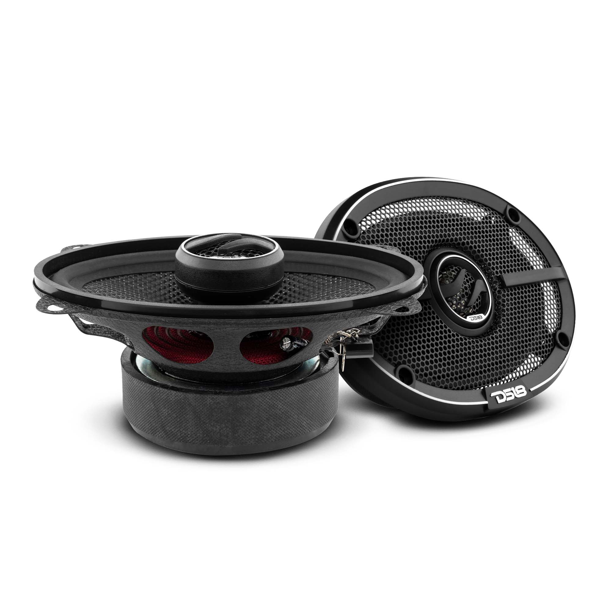 DS18 ZXI 4x6" 2-Way Coaxial Speakers with Kevlar Cone | 60 Watts RMS 4-Ohm