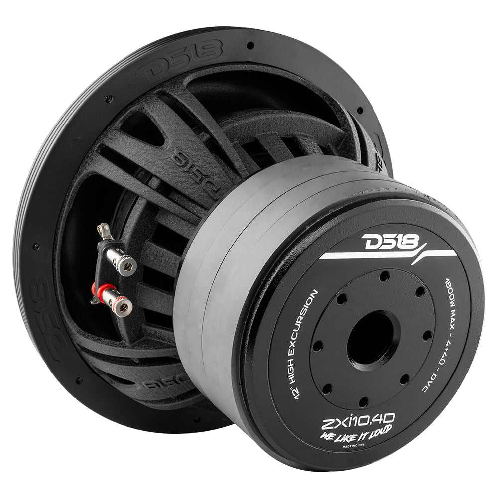 DS18 ZXI 10" High Excursion Subwoofer Quad Stacked Magnets | 800W RMS DVC 4-Ohm