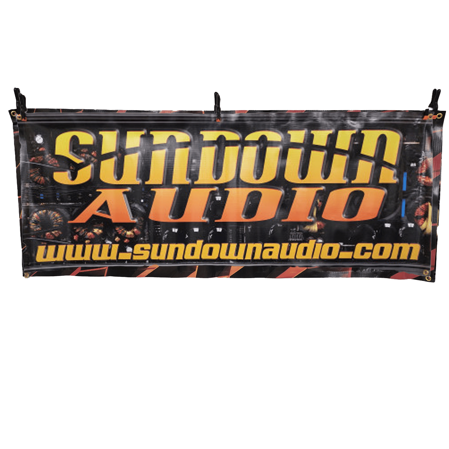 Sundown Audio Amp Guts Logo Banner Amplifier