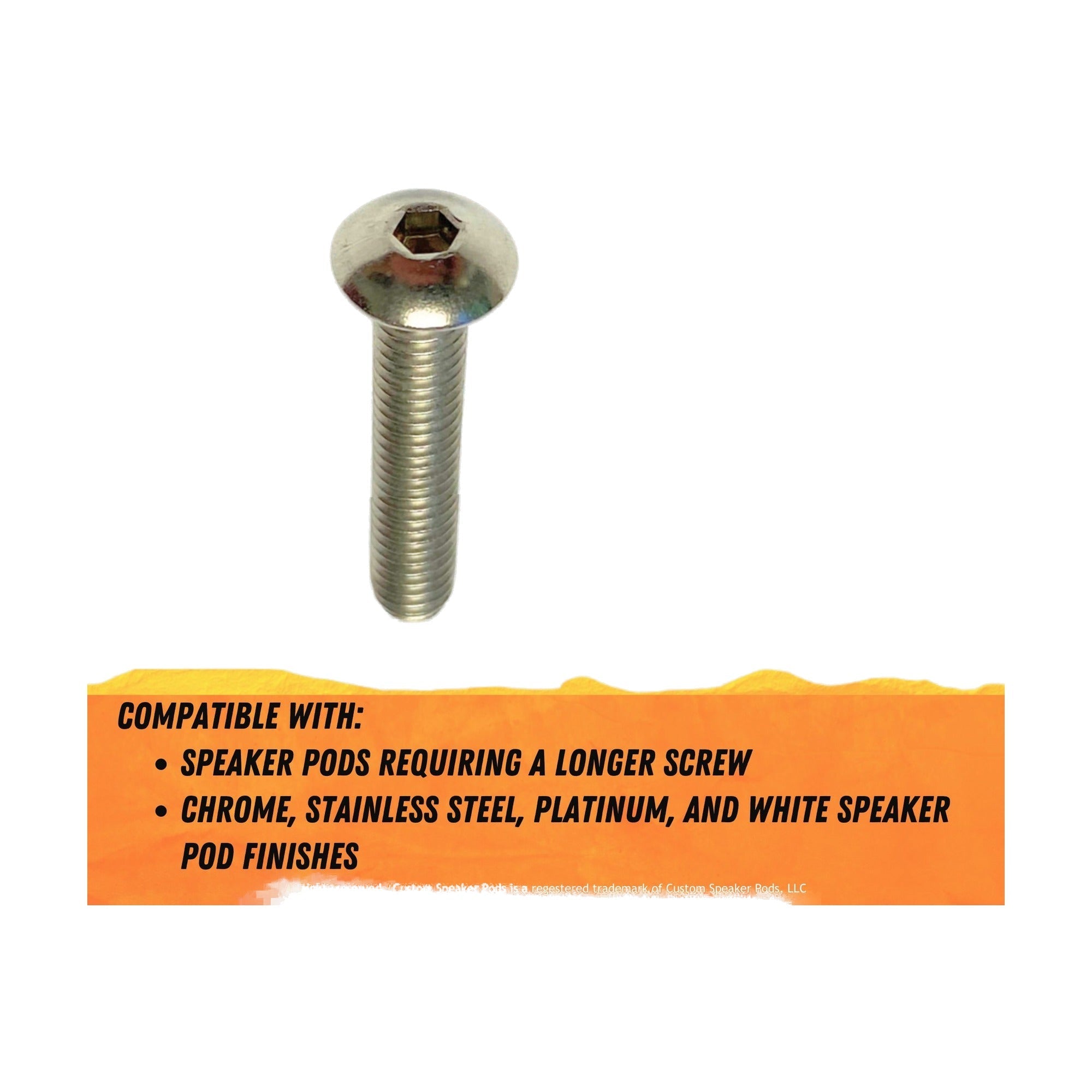 Custom Speaker Pods HP-83-12-MS-XB-SS-21 Bag 'O Nuts and Long Stainless Steel Hex Button Head