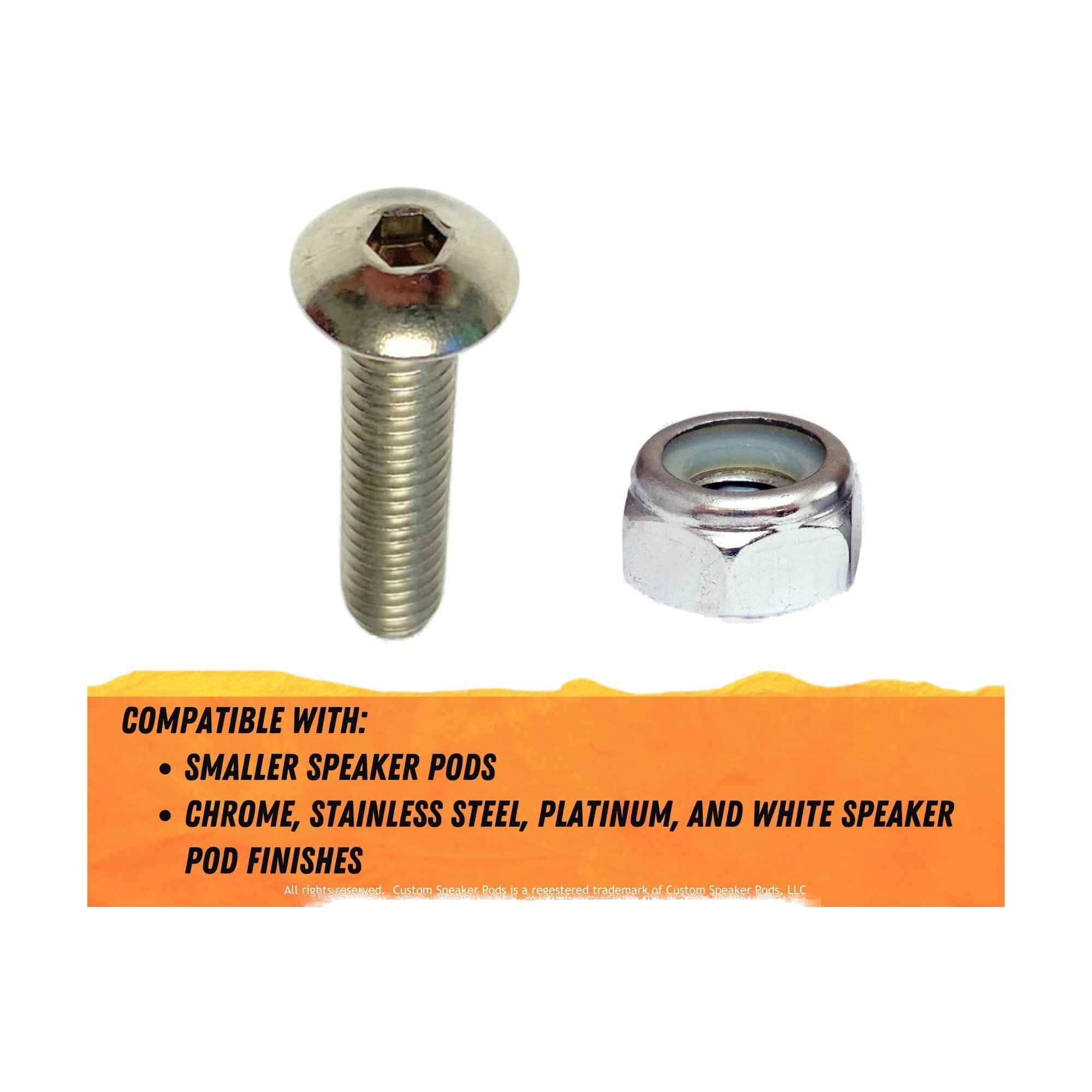 Custom Speaker Pods HP-83-75-MS-XB-SS-13 Bag 'O Nuts and Stainless Steel Hex Button Head Machine