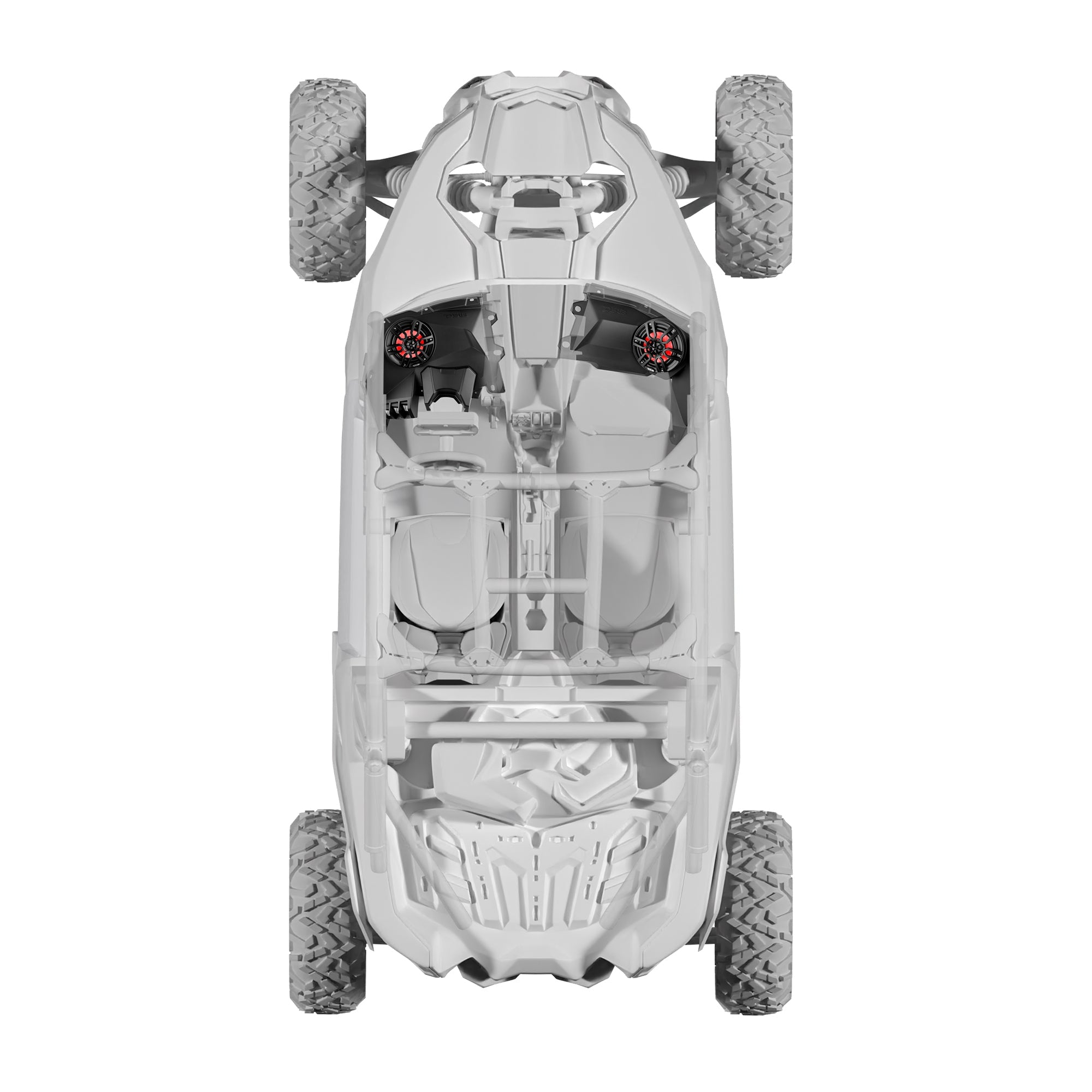 DS18 Can-Am Maverick X3 Dashboard Panel Loaded with 6.5" Speaker and RGB Lights