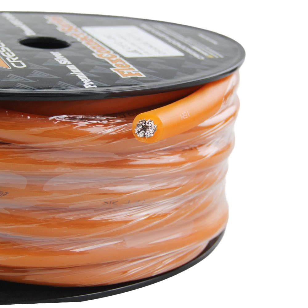 Crescendo Audio 1/0 Gauge Flexconnect OFC Orange (50FT Spool) Amplifier