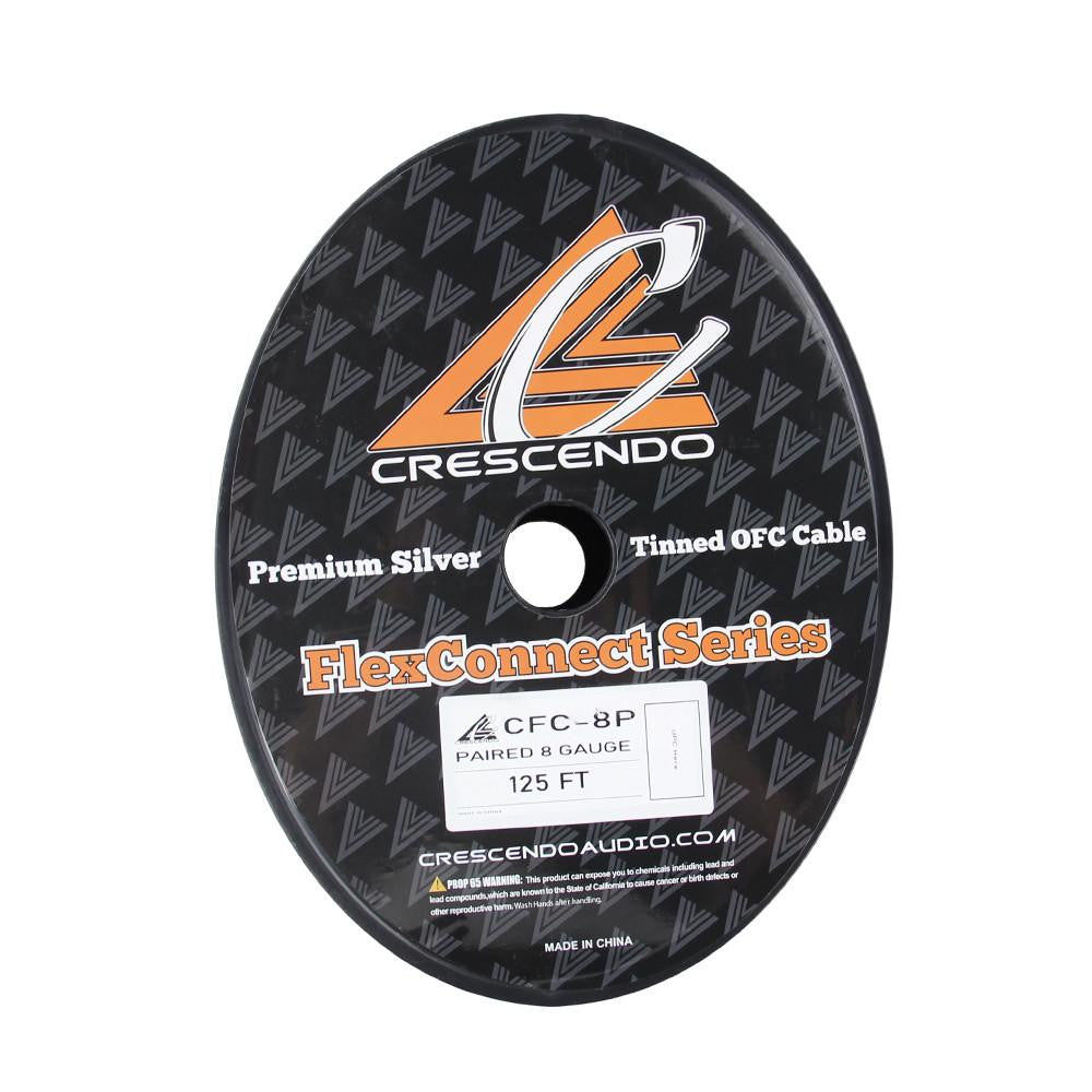 Crescendo Audio 8 Gauge Flexconnect OFC Paired Cable (125FT Spool) Subwoofer