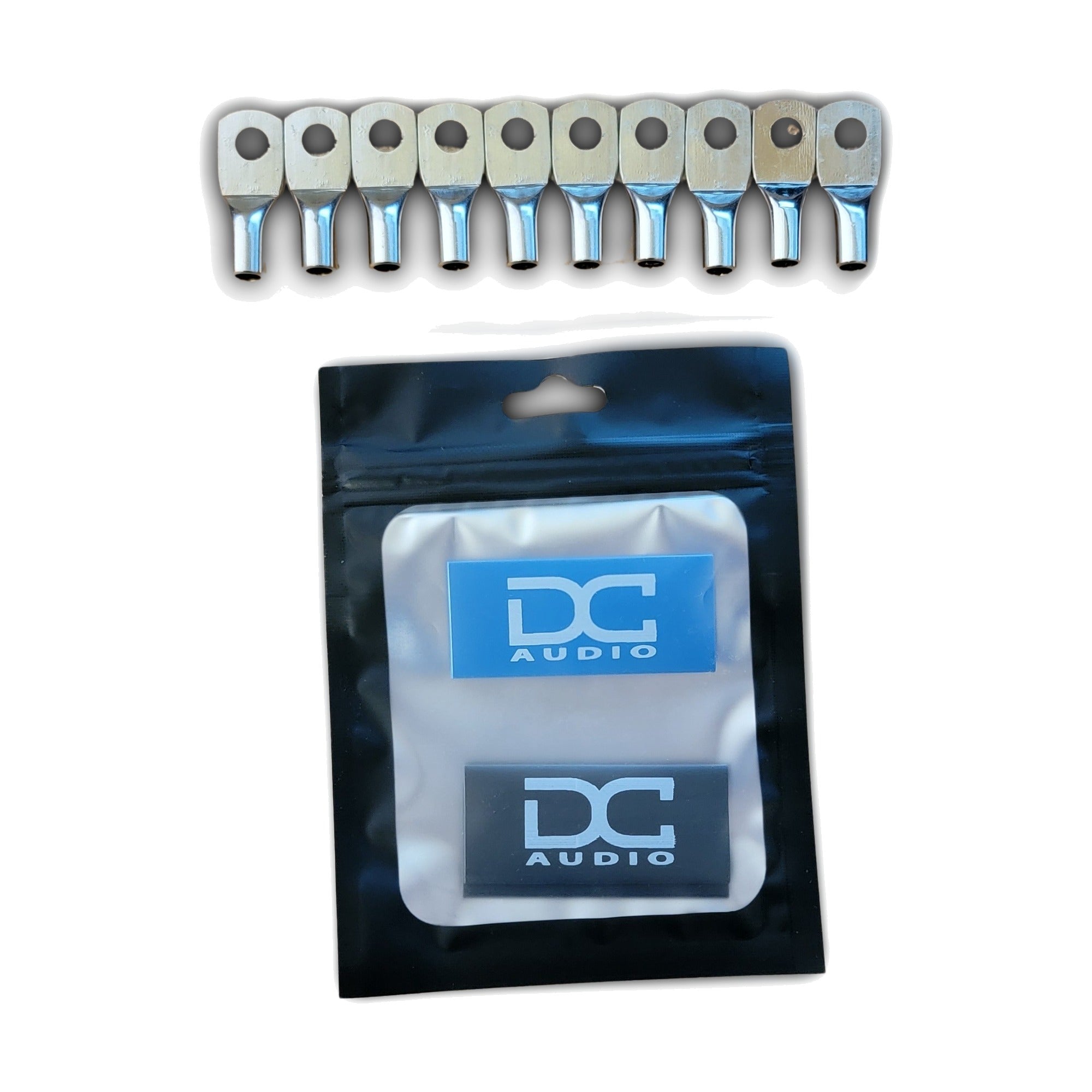 DC Audio 8 AWG 6mm Ring Terminals w/ Heat Shrink (10-Pack)