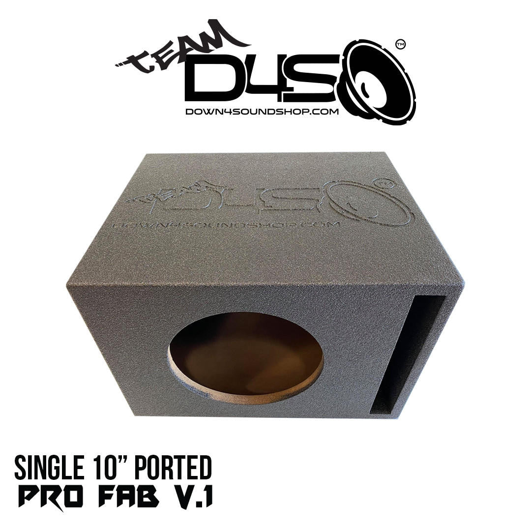 Down4Sound Single 10 Inch Ported SUB Box Enclosure (1 - 10) PRO-FAB 10