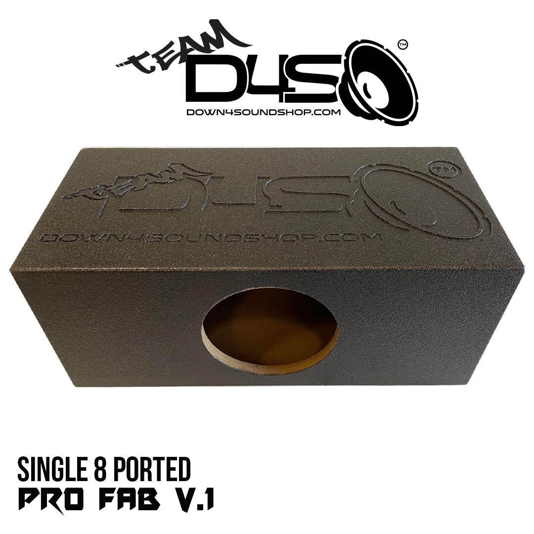 Down4Sound PRO-FAB 8 8 SUB Box Single 8-INCH Ported Subwoofer Enclosure Box