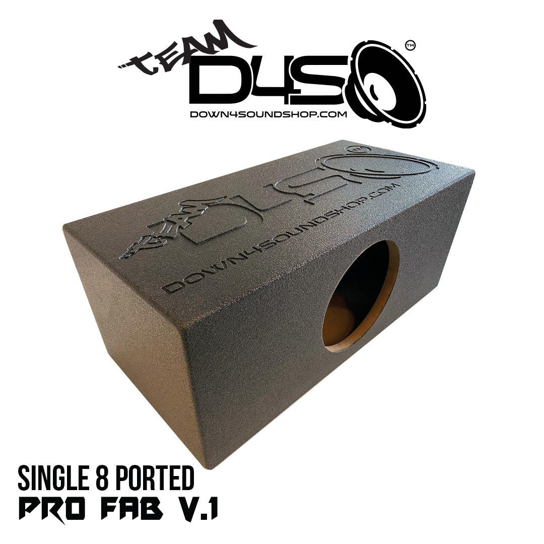 Down4Sound PRO-FAB 8 8 SUB Box Single 8-INCH Ported Subwoofer Enclosure Box