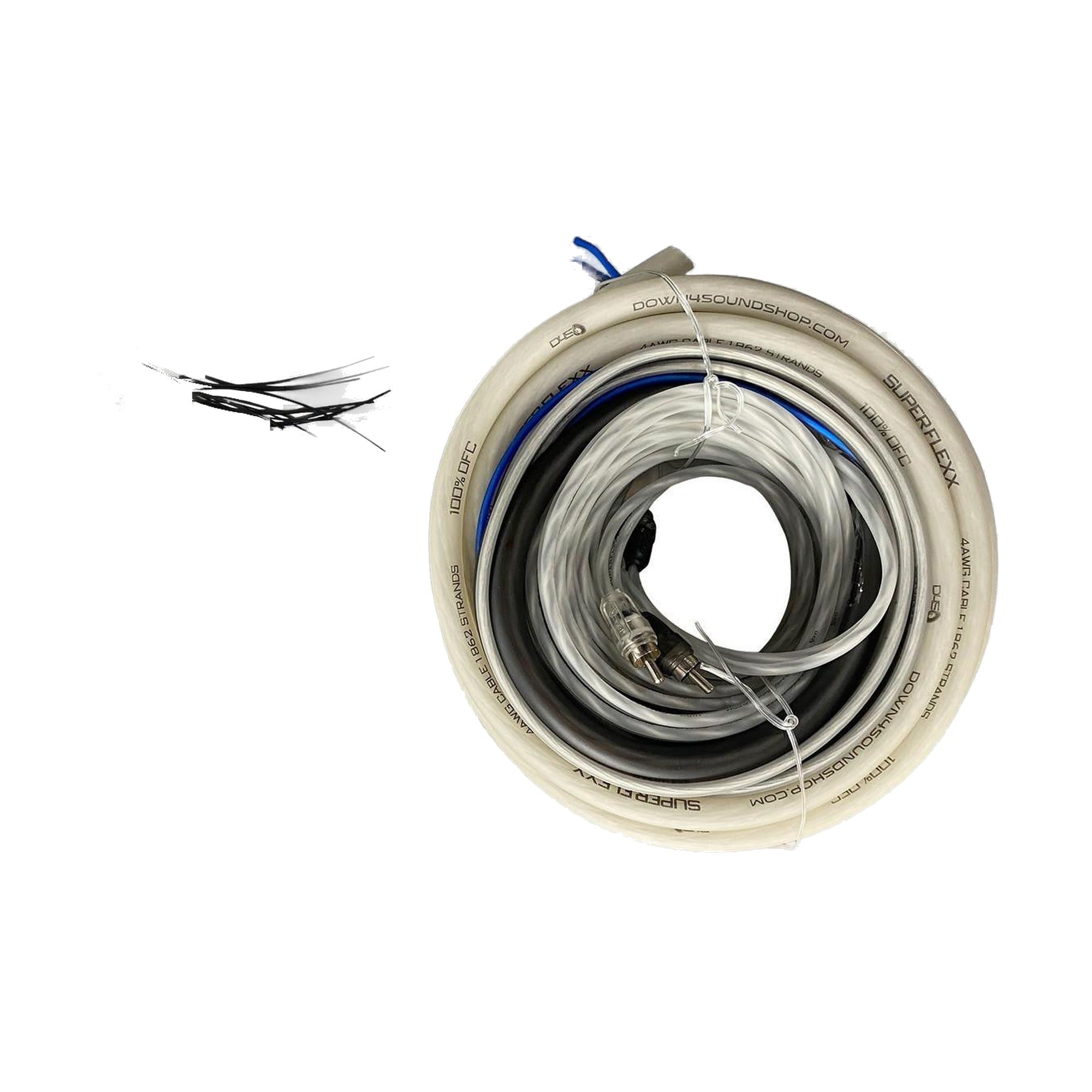 Down4Sound 4 Gauge Silver Tinned OFC Amplifier Install Kit