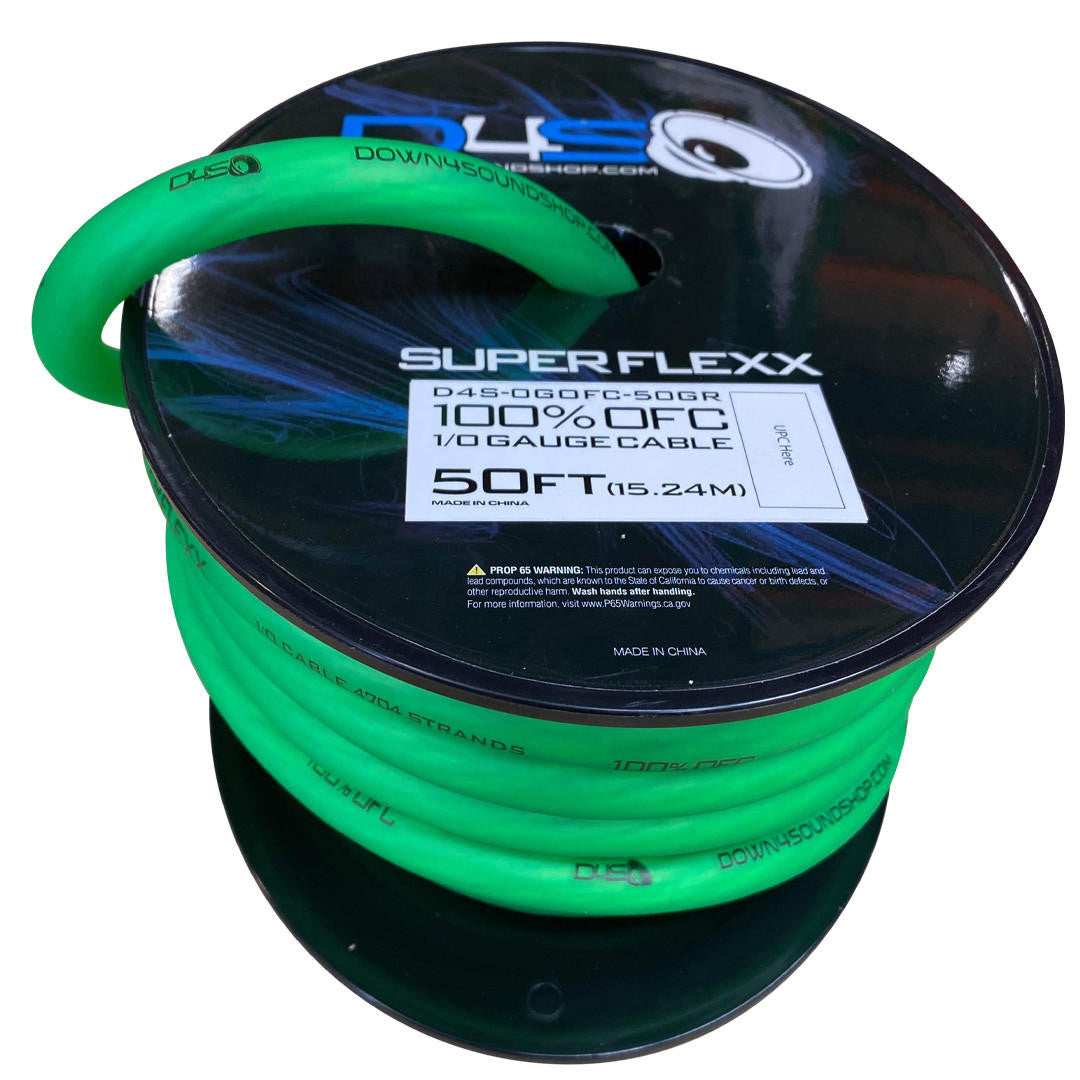 Down4Sound 50FT 1/0 OFC Tinned Wire