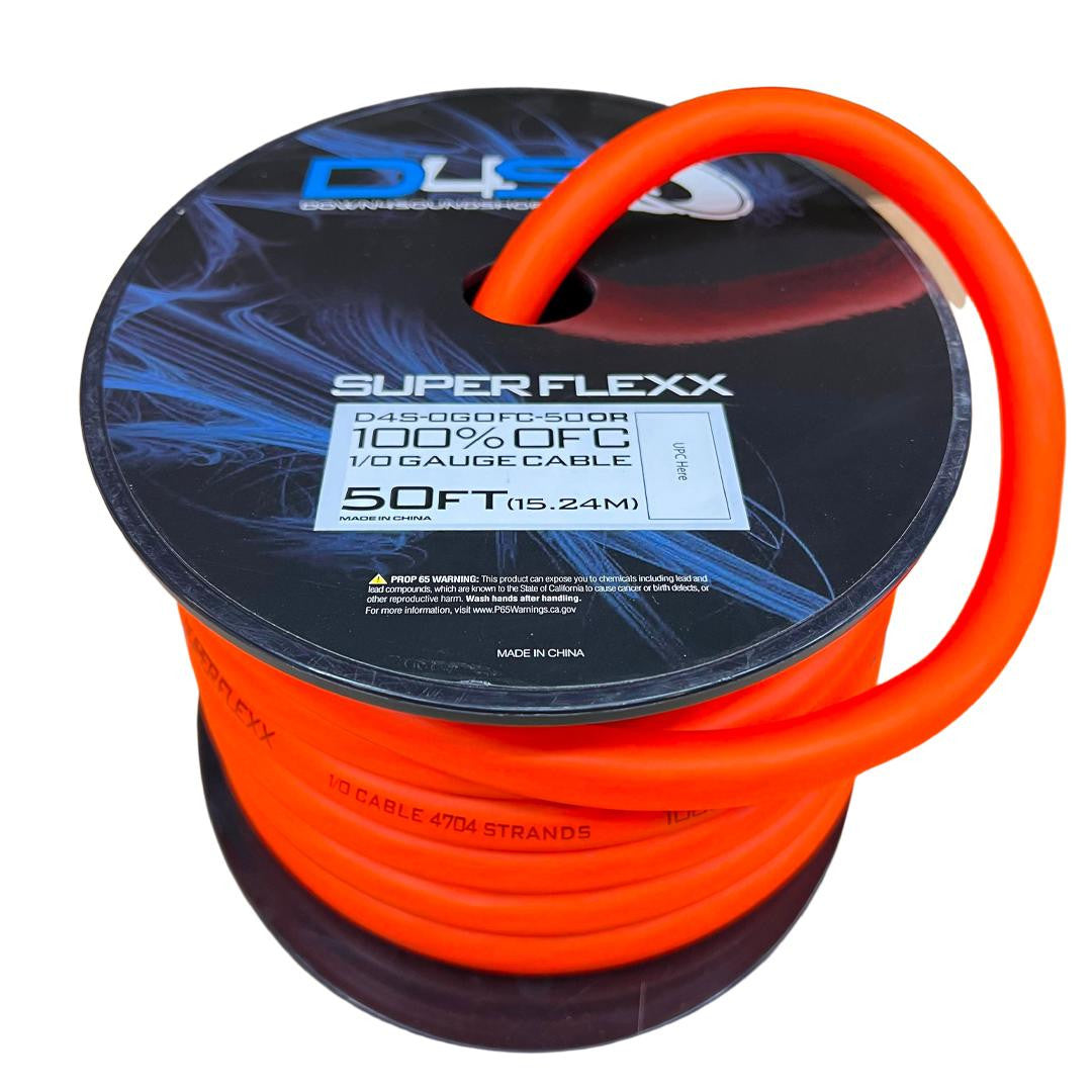 Down4Sound 50FT 1/0 OFC Tinned Wire